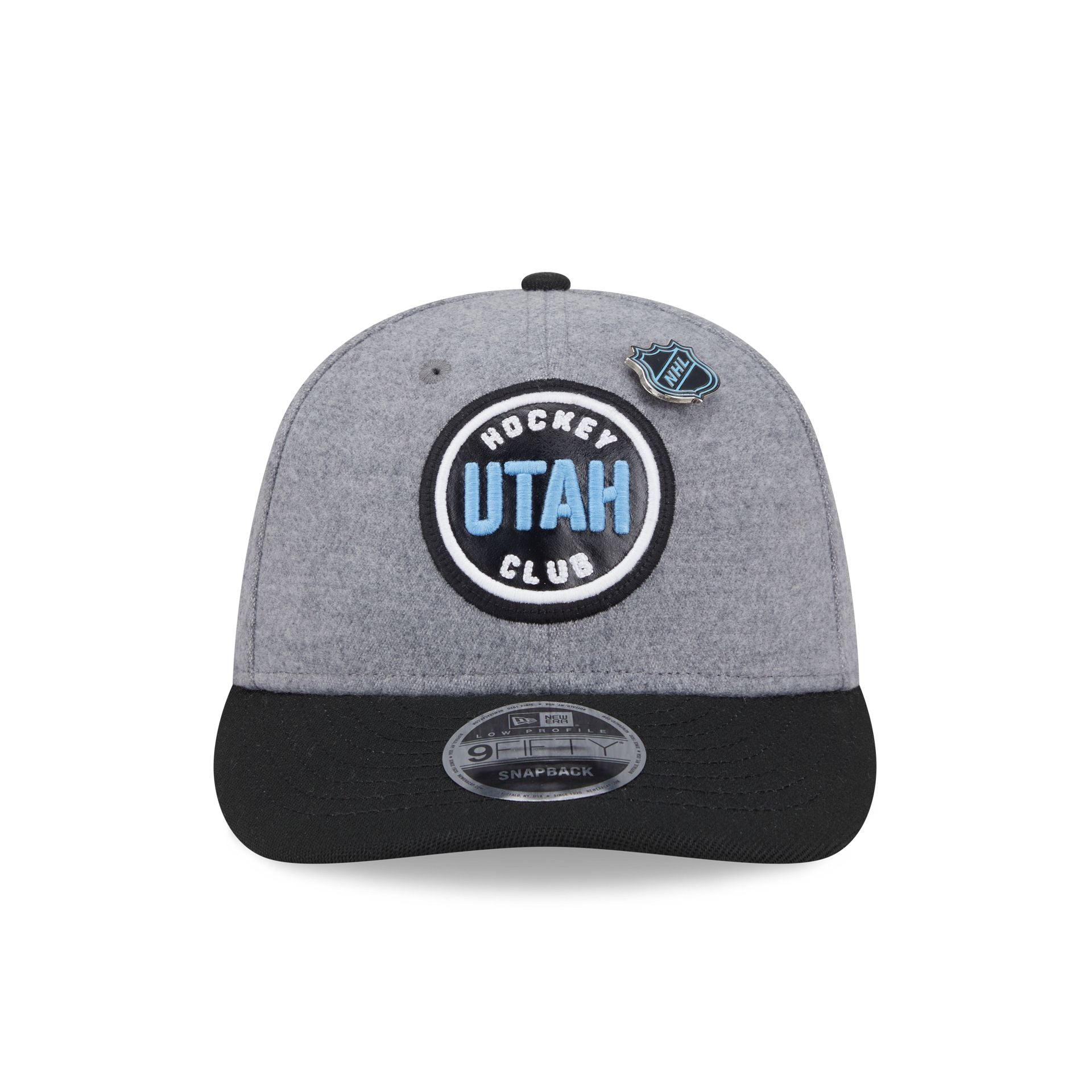 Alternative view of Utah Mammoth Heather Gray Wool Low Profile 9Fifty Snapback Hat
