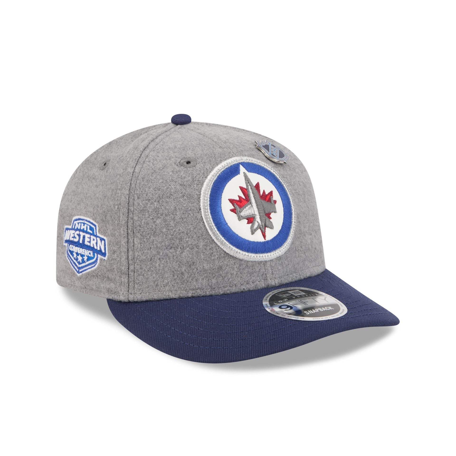 Winnipeg Jets Heather Gray Wool Low Profile 9Fifty Snapback Hat