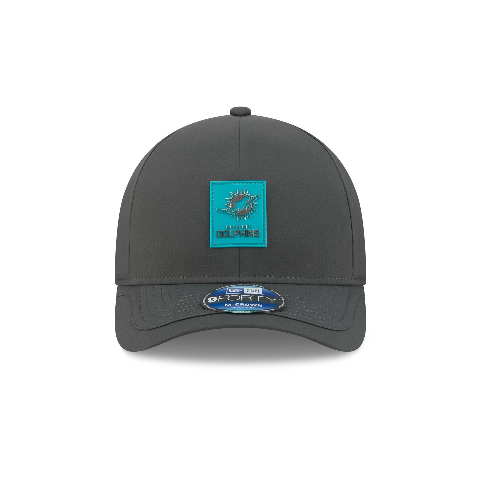 Alternative view of Miami Dolphins 2025 Sideline Cold Weather Steel Clouds 9Forty M-Crown Snapback Hat