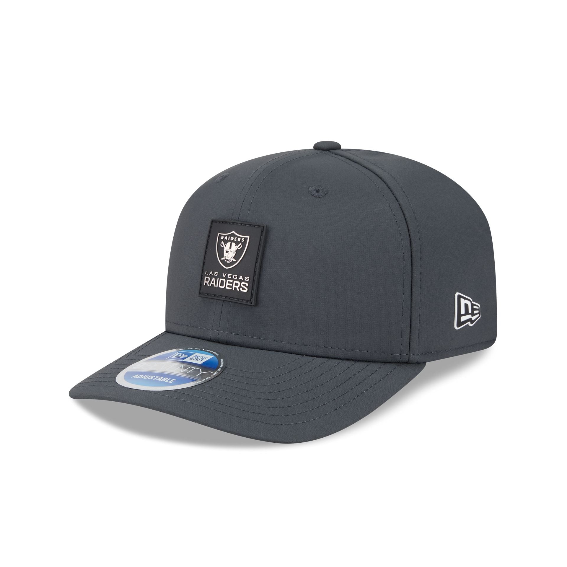 Las Vegas Raiders 2025 Sideline Cold Weather Steel Clouds 9Seventy Stretch-Snap Hat