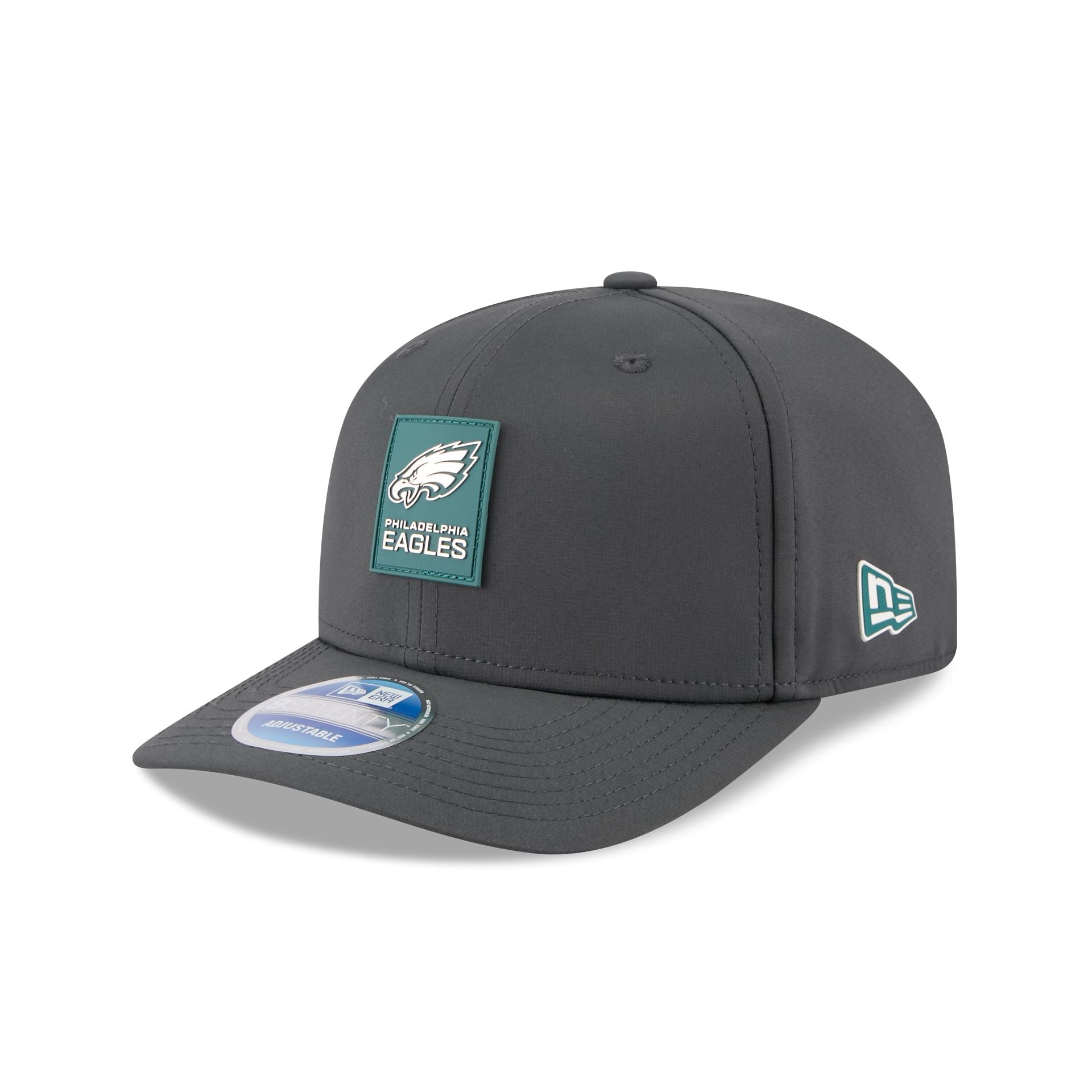 Philadelphia Eagles 2025 Sideline Cold Weather Steel Clouds 9Seventy Stretch-Snap Hat