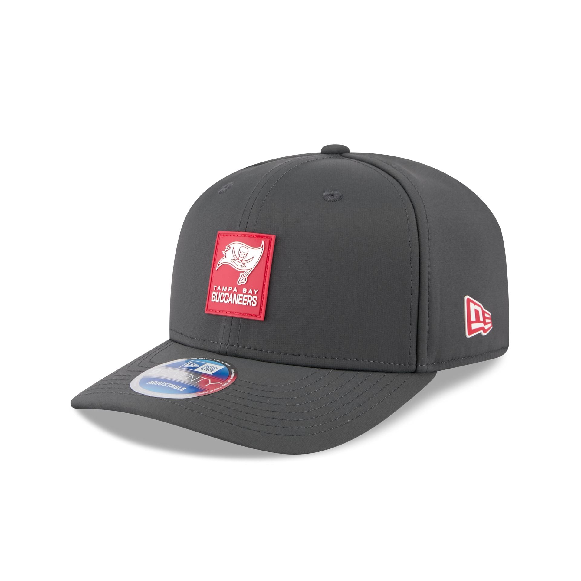 Tampa Bay Buccaneers 2025 Sideline Cold Weather Steel Clouds 9Seventy Stretch-Snap Hat