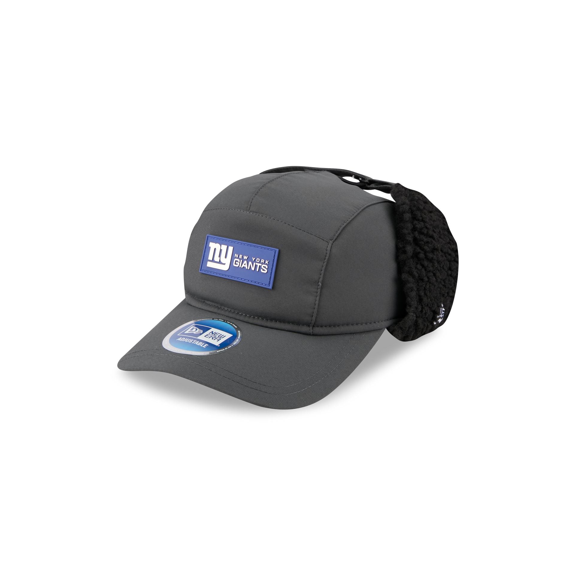 New York Giants 2025 Sideline Cold Weather Steel Clouds Runner Dogear Adjustable Hat