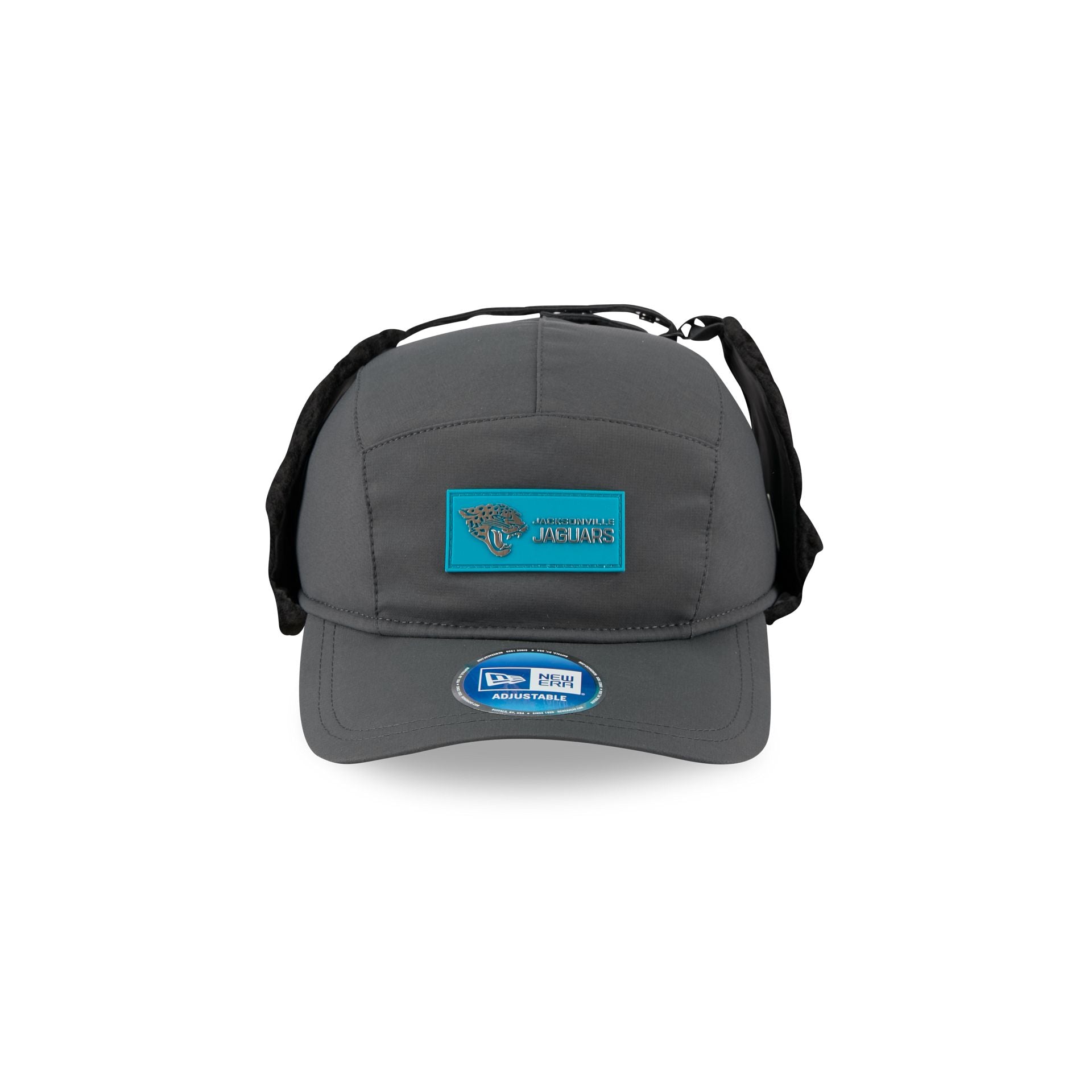 Alternative view of Jacksonville Jaguars 2025 Sideline Cold Weather Steel Clouds Runner Dogear Adjustable Hat