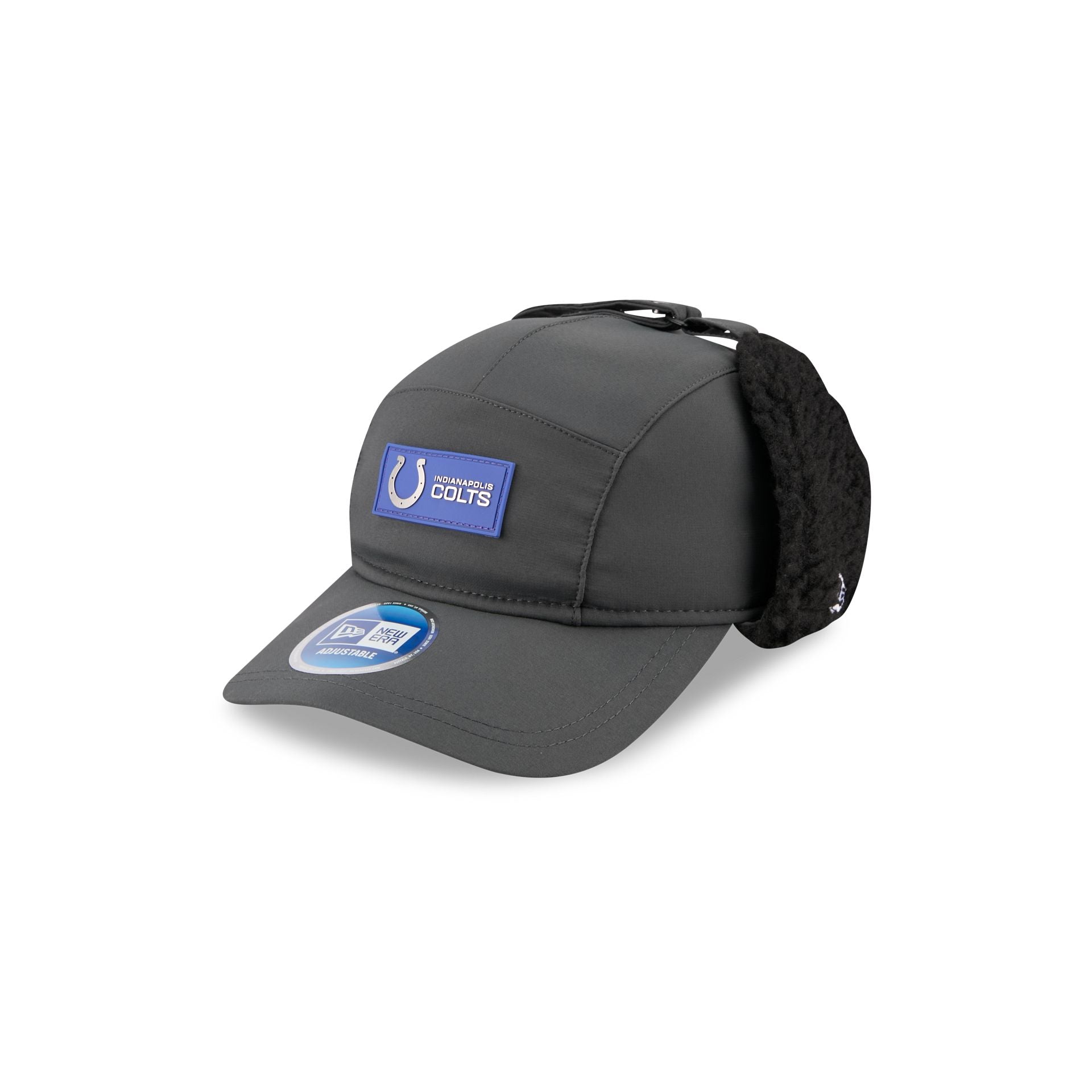 Indianapolis Colts 2025 Sideline Cold Weather Steel Clouds Runner Dogear Adjustable Hat