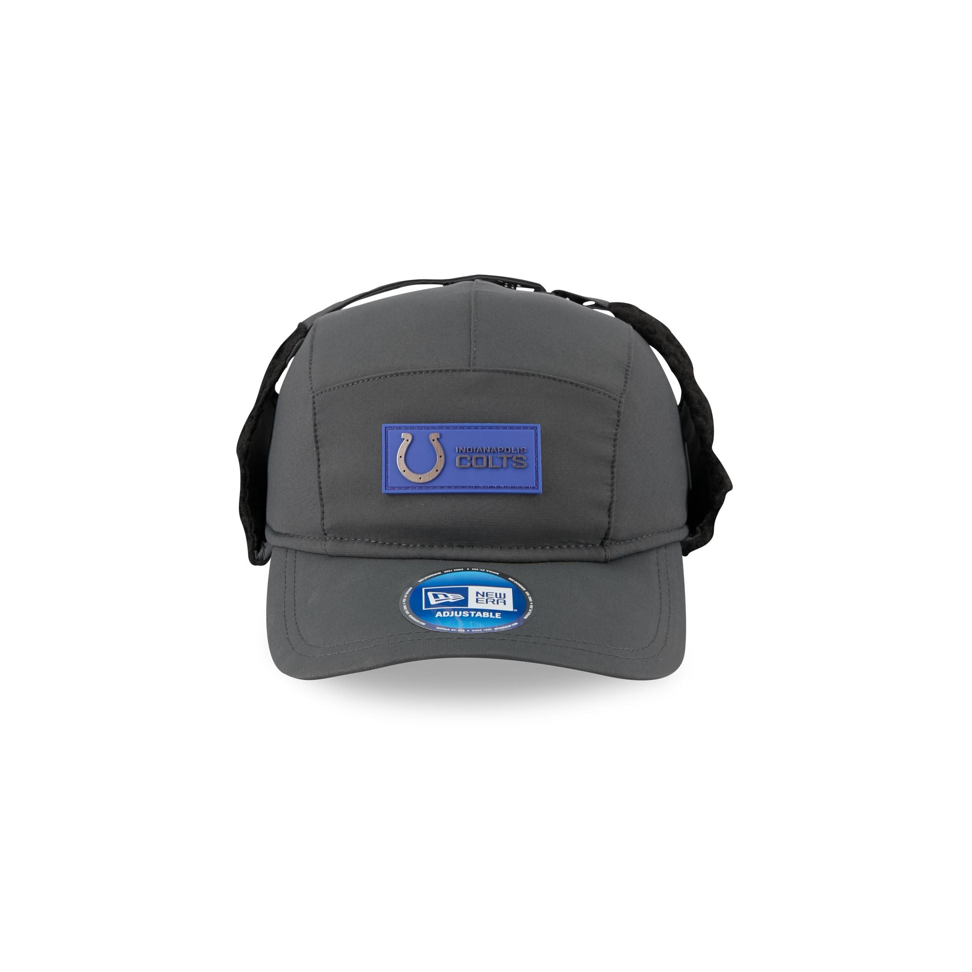 Alternative view of Indianapolis Colts 2025 Sideline Cold Weather Steel Clouds Runner Dogear Adjustable Hat