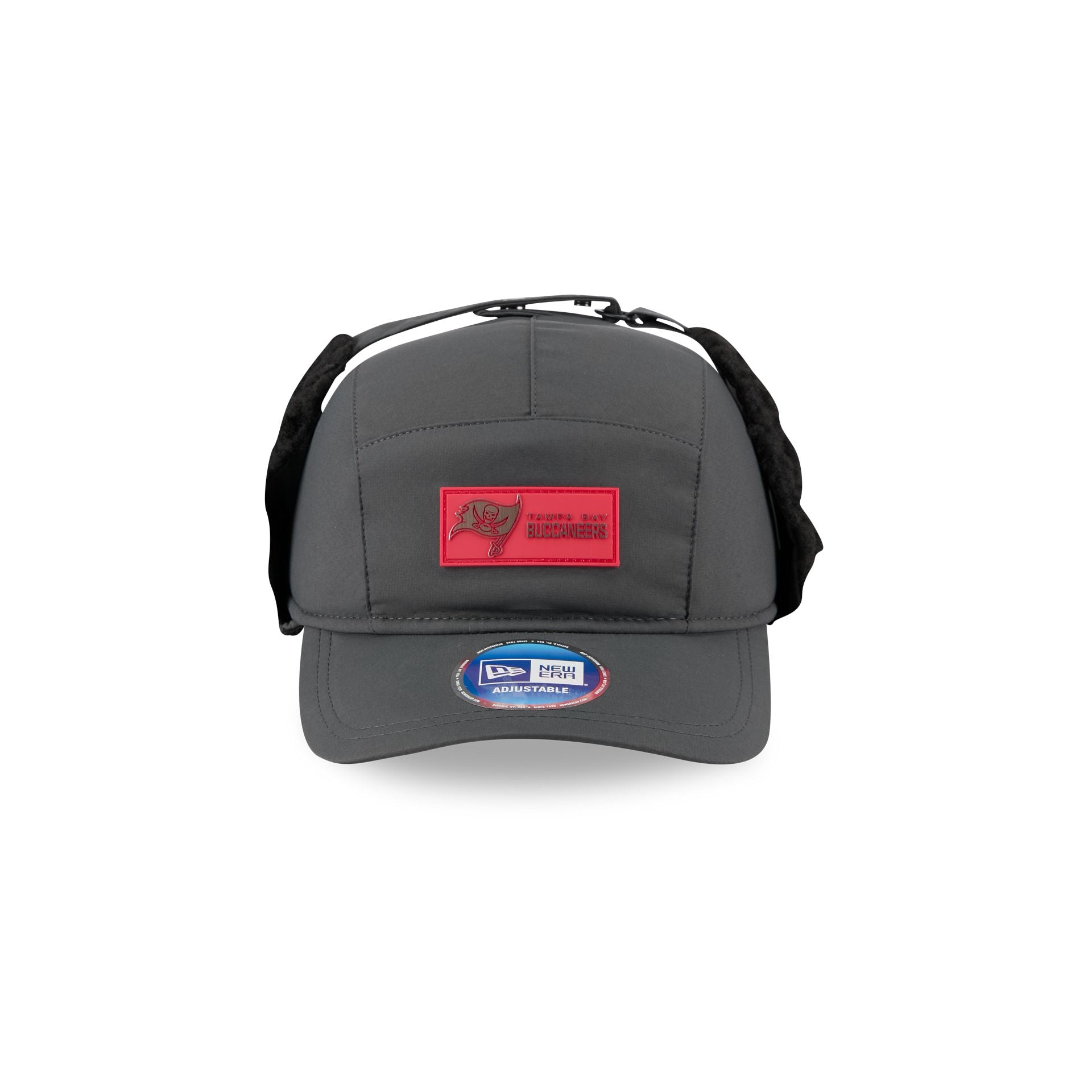 Alternative view of Tampa Bay Buccaneers 2025 Sideline Cold Weather Steel Clouds Runner Dogear Adjustable Hat