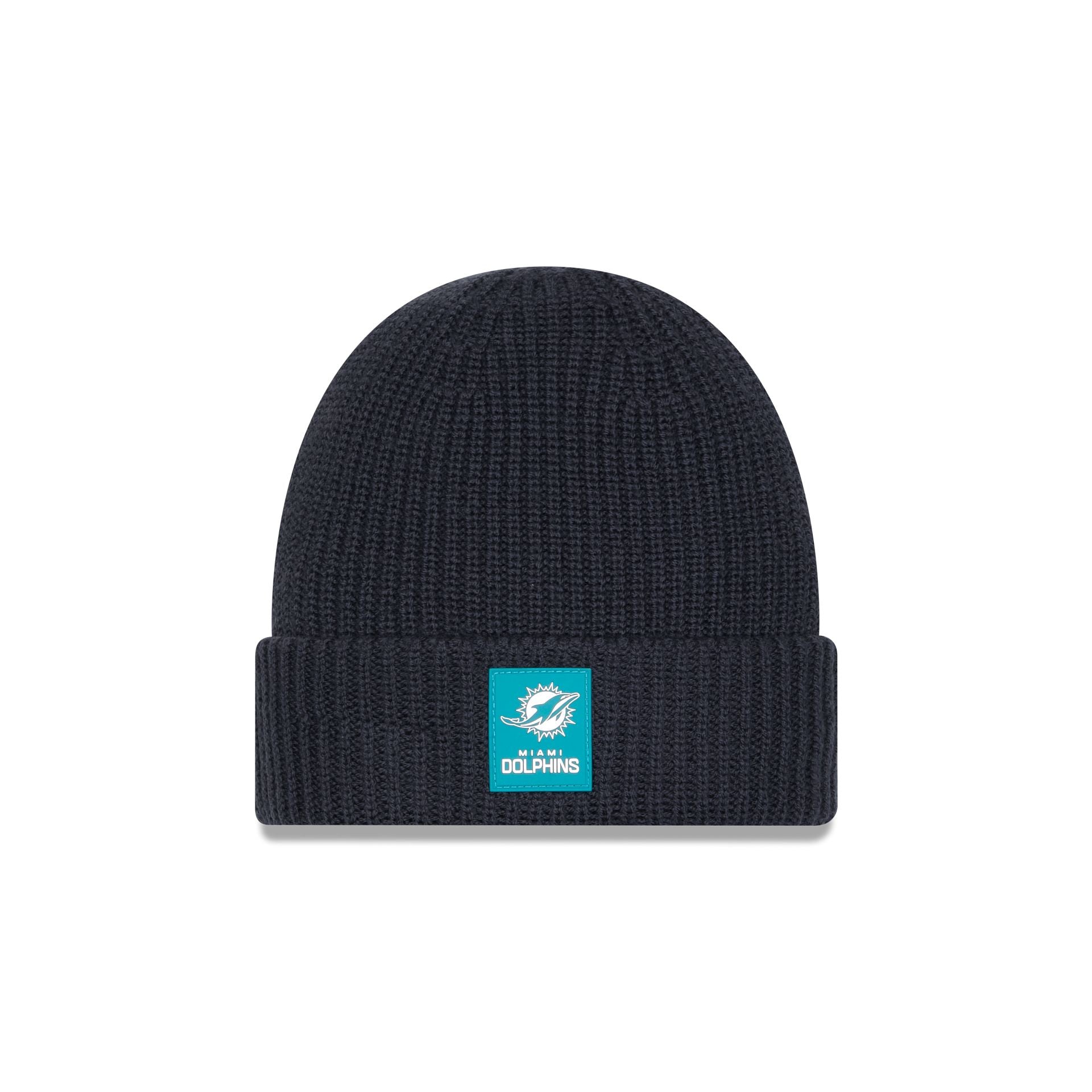 Miami Dolphins 2025 Sideline Cold Weather Steel Clouds Cuff Knit Beanie