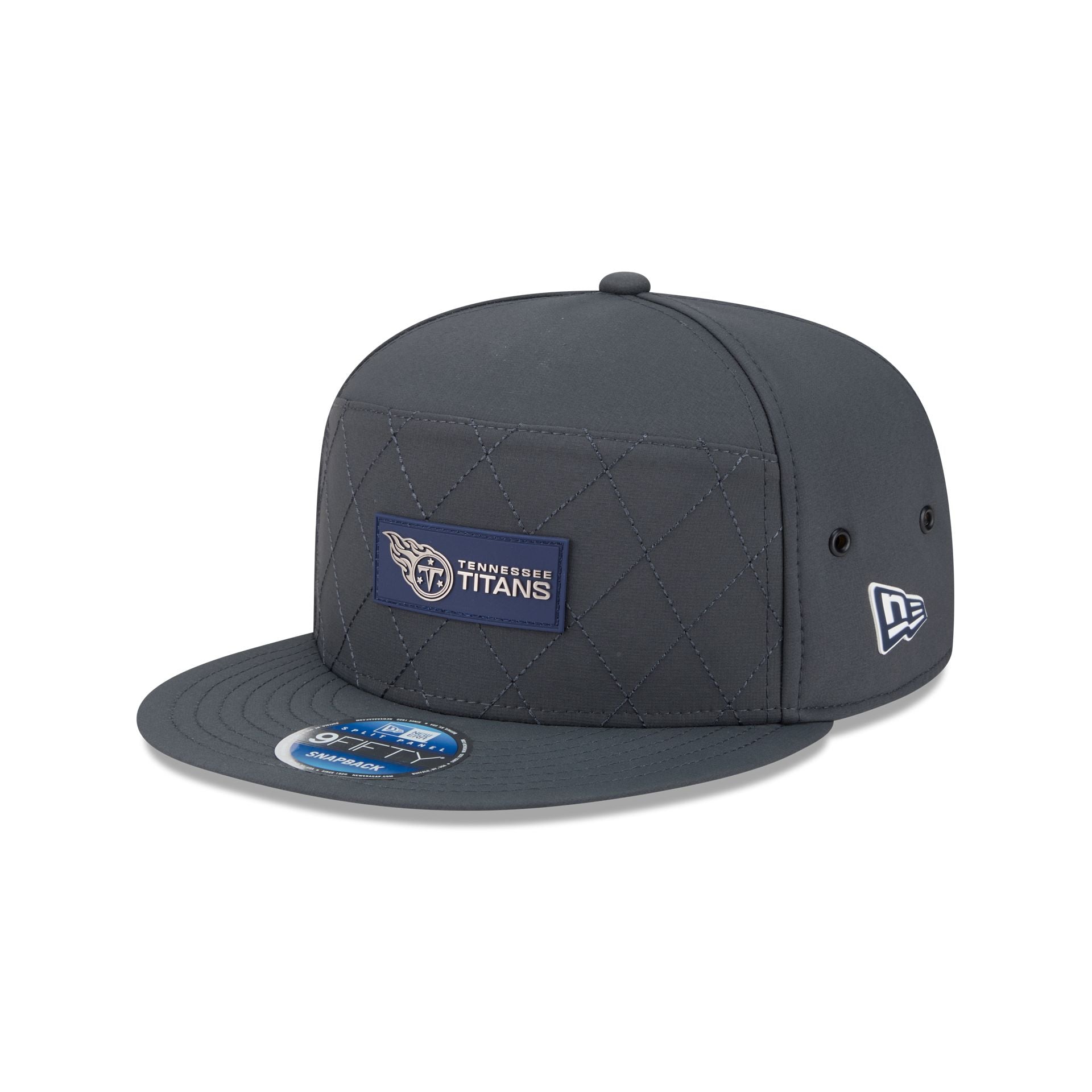 Tennessee Titans 2025 Sideline Cold Weather Steel Clouds Split Panel 9Fifty Snapback Hat