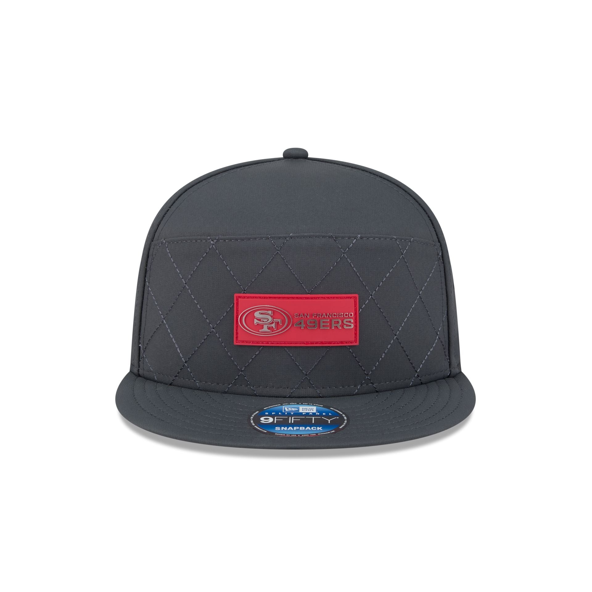 Alternative view of San Francisco 49Ers 2025 Sideline Cold Weather Steel Clouds Split Panel 9Fifty Snapback Hat