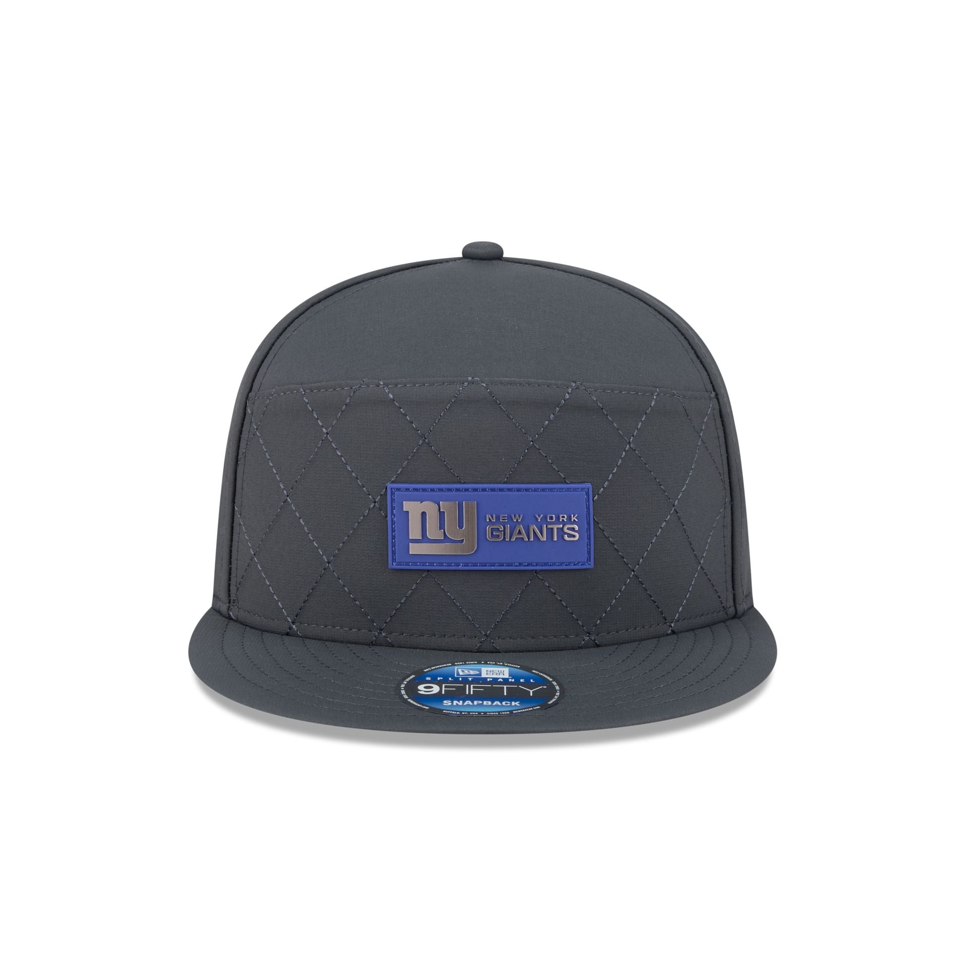 Alternative view of New York Giants 2025 Sideline Cold Weather Steel Clouds Split Panel 9Fifty Snapback Hat