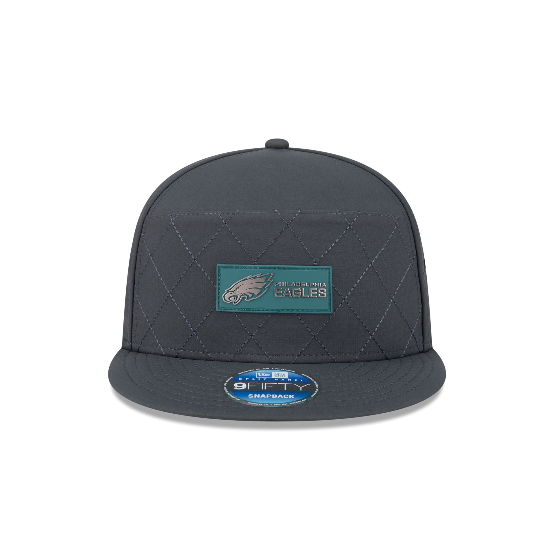Alternative view of Philadelphia Eagles 2025 Sideline Cold Weather Steel Clouds Split Panel 9Fifty Snapback Hat
