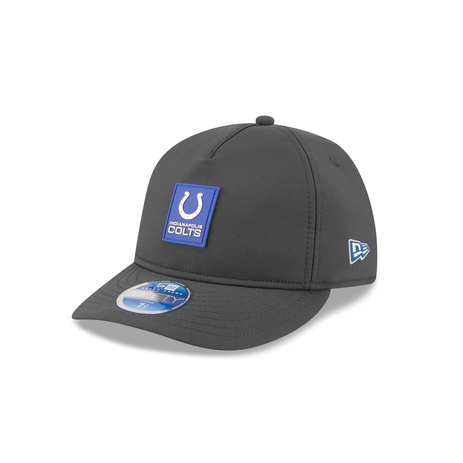 Indianapolis Colts 2025 Sideline Cold Weather Steel Clouds Retro Crown 59Fifty A-Frame Fitted Hat