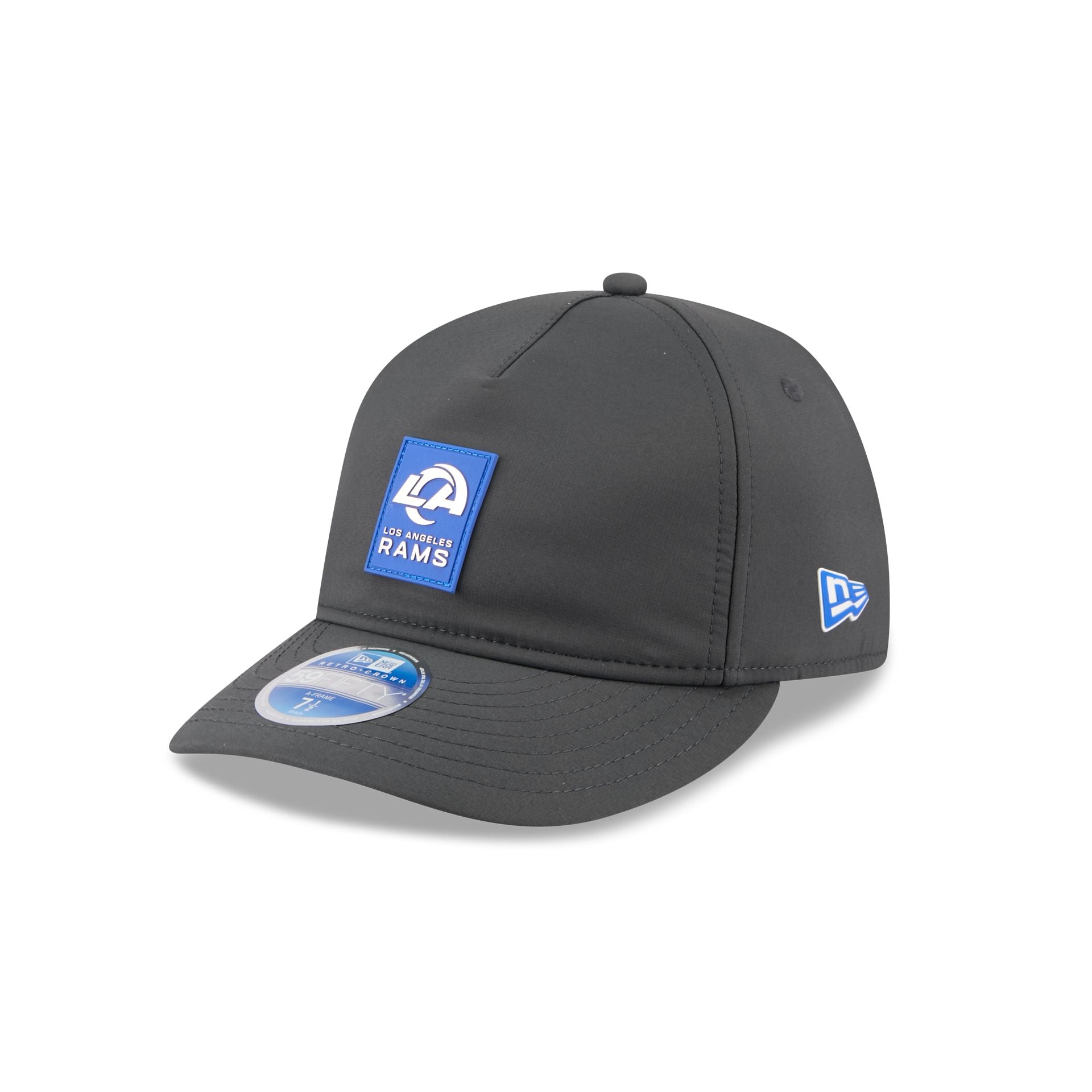 Los Angeles Rams 2025 Sideline Cold Weather Steel Clouds Retro Crown 59Fifty A-Frame Fitted Hat