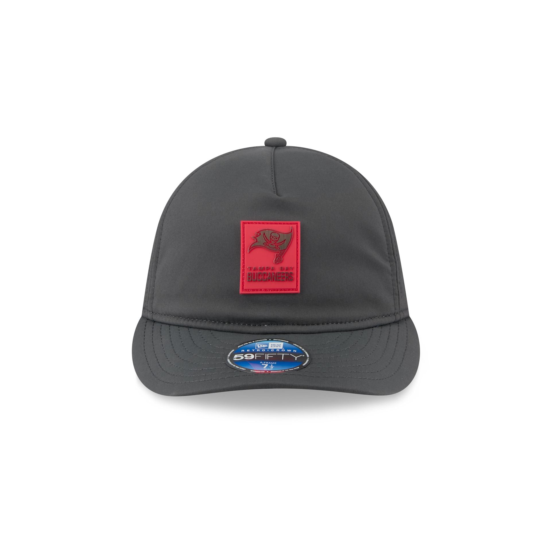 Alternative view of Tampa Bay Buccaneers 2025 Sideline Cold Weather Steel Clouds Retro Crown 59Fifty A-Frame Fitted Hat