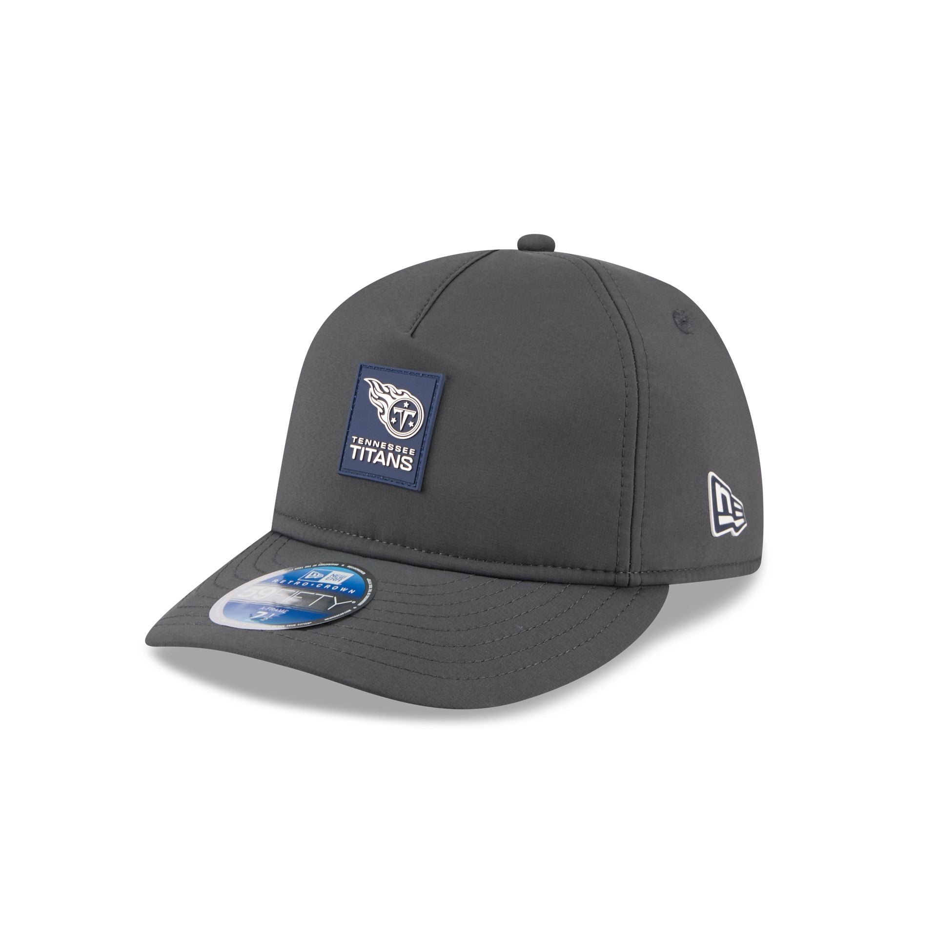 Tennessee Titans 2025 Sideline Cold Weather Steel Clouds Retro Crown 59Fifty A-Frame Fitted Hat