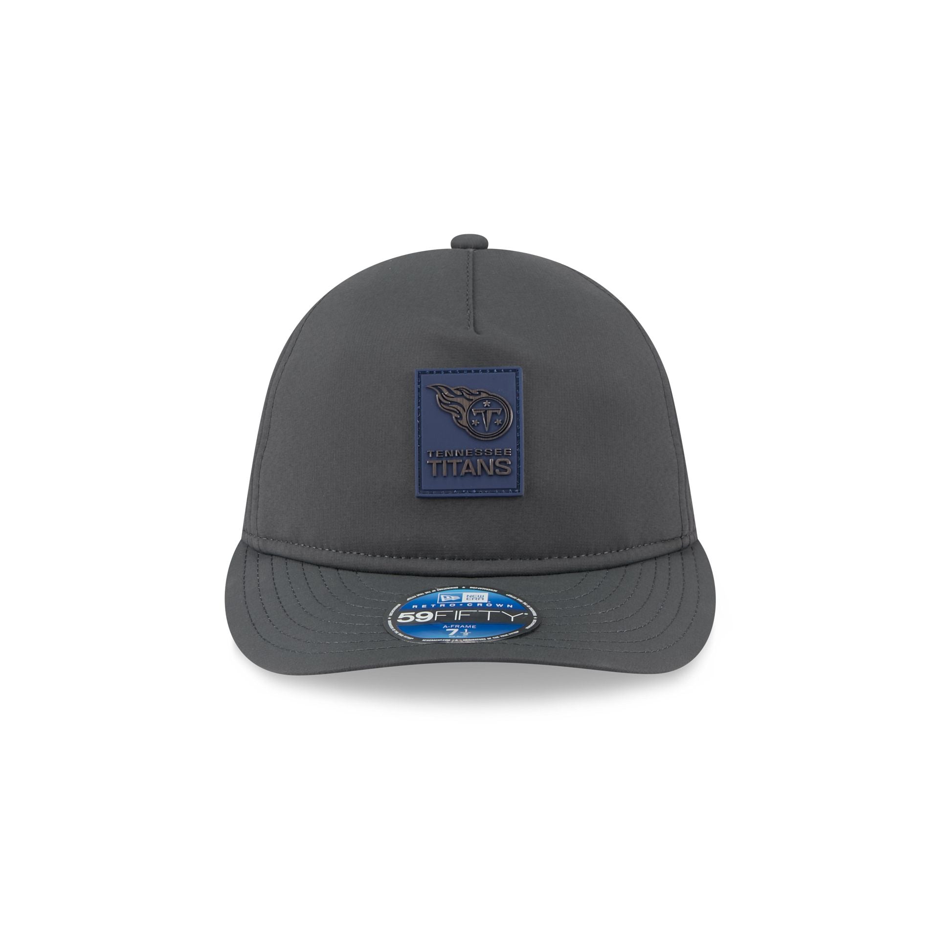 Alternative view of Tennessee Titans 2025 Sideline Cold Weather Steel Clouds Retro Crown 59Fifty A-Frame Fitted Hat