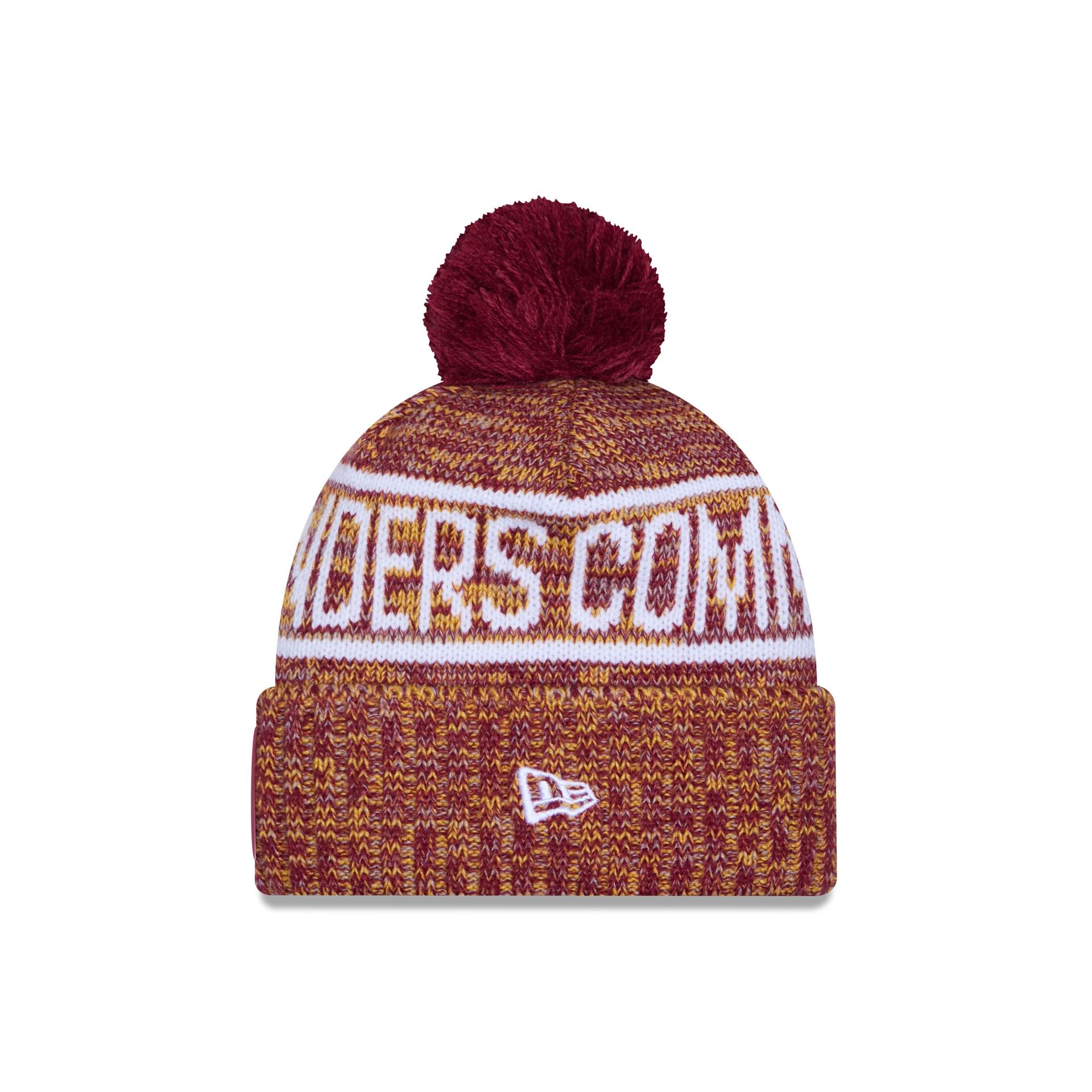 Alternative view of Washington Commanders 2025 Sideline Cold Weather Pom Knit Hat