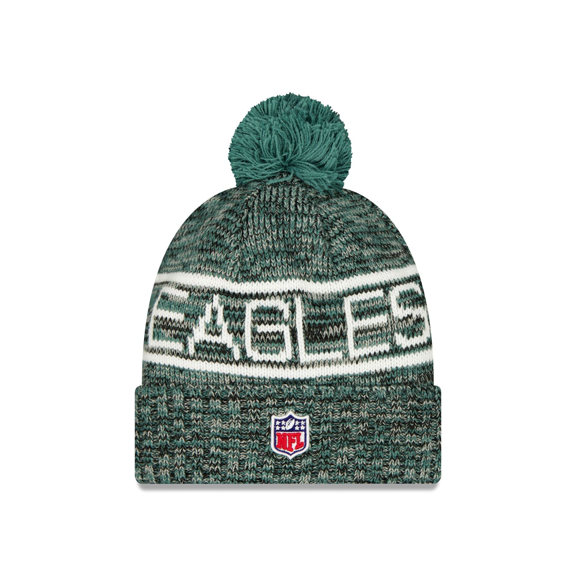Alternative view of Philadelphia Eagles 2025 Sideline Cold Weather Pom Knit Hat