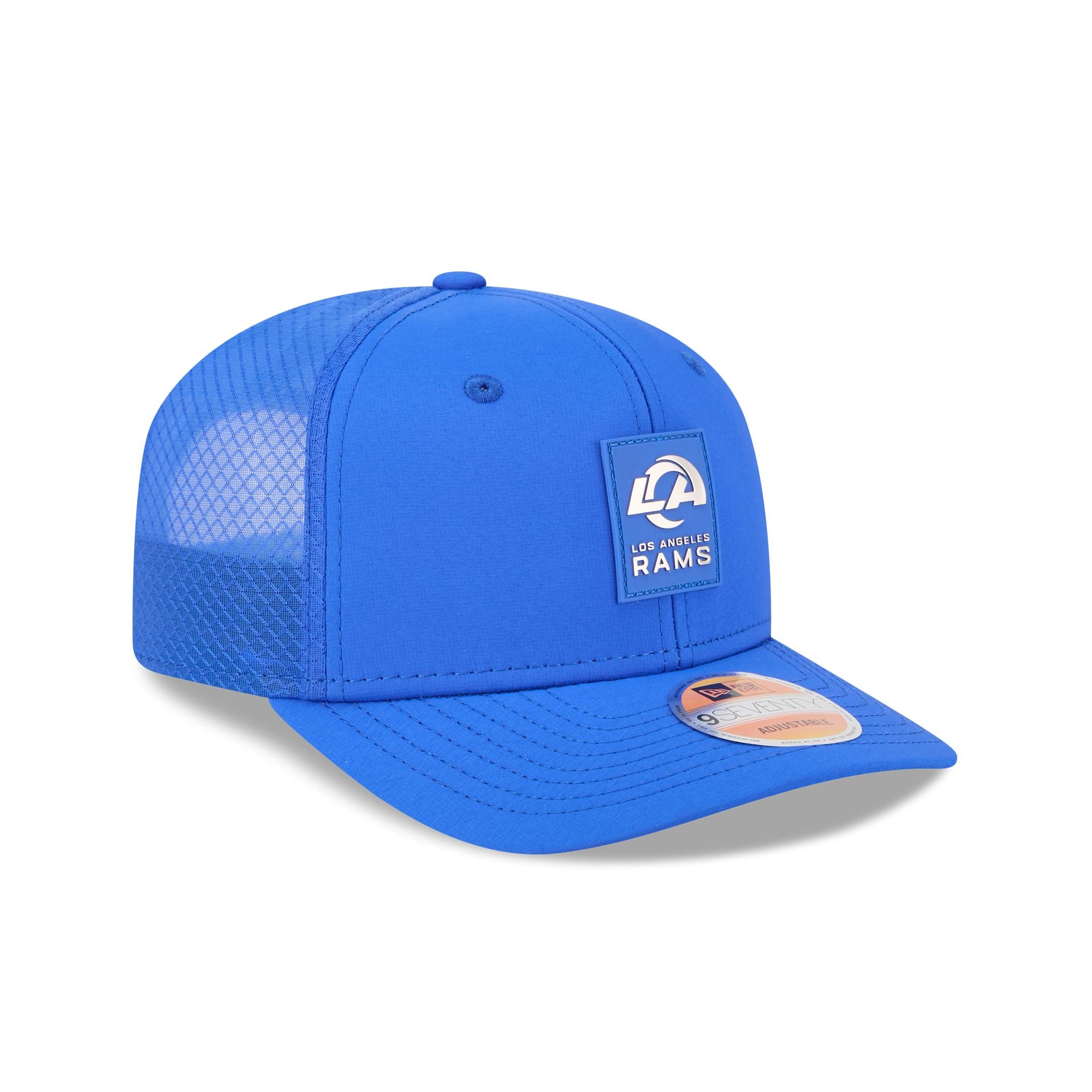 Los Angeles Rams 2025 Sideline Hot Weather 9Seventy Trucker Hat - Image 3