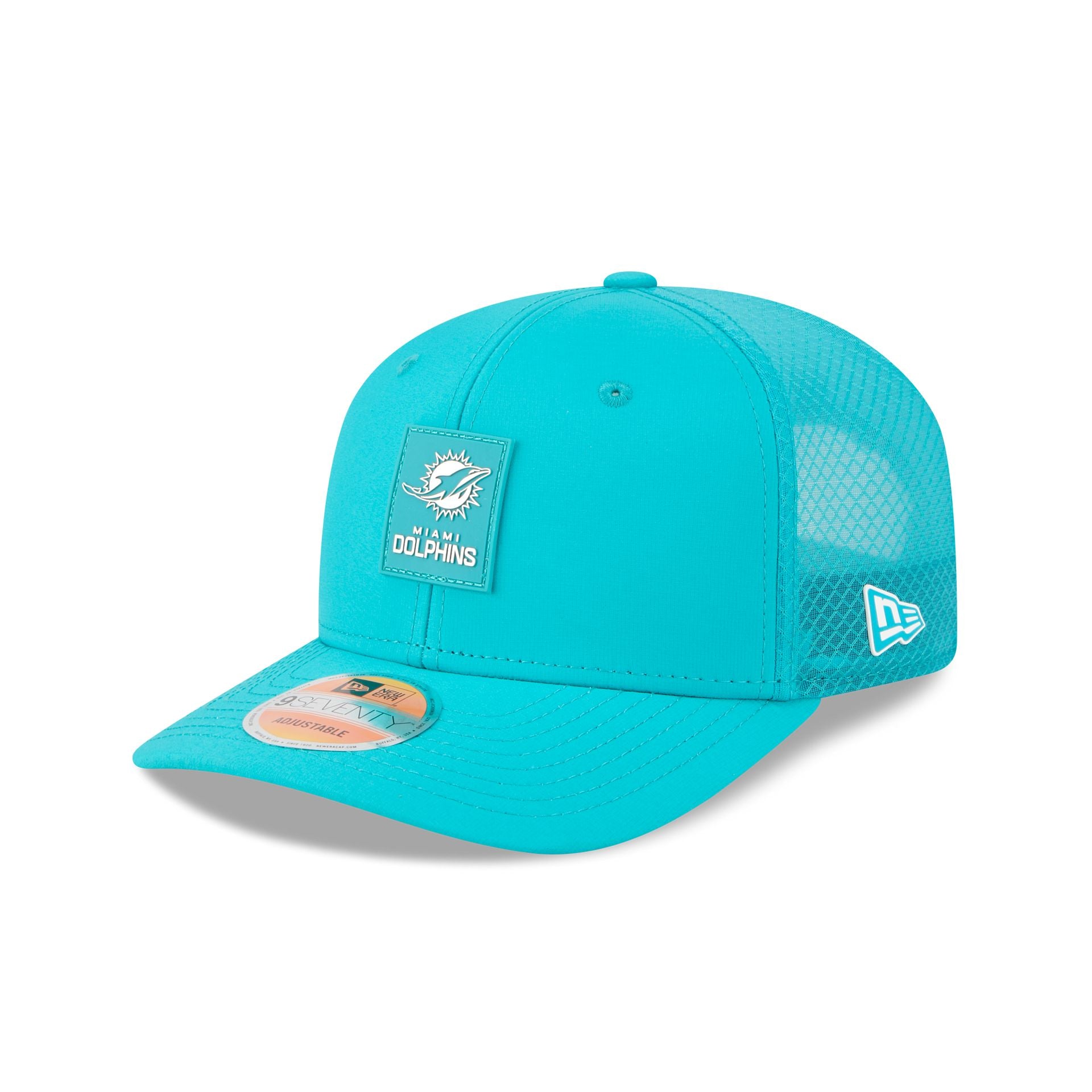Miami Dolphins 2025 Sideline Hot Weather 9Seventy Trucker Hat