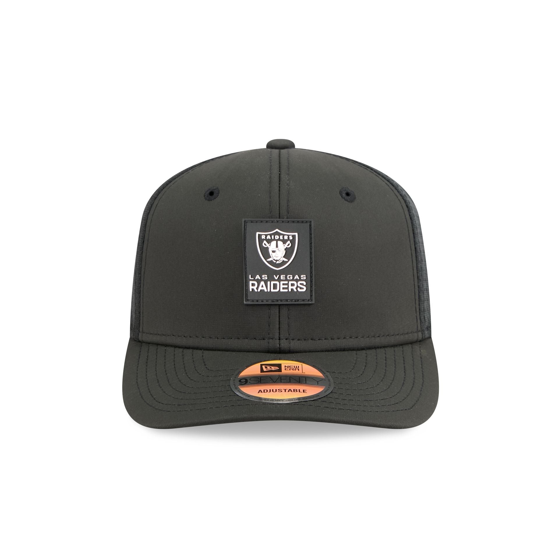 Alternative view of Las Vegas Raiders 2025 Sideline Hot Weather 9Seventy Trucker Hat