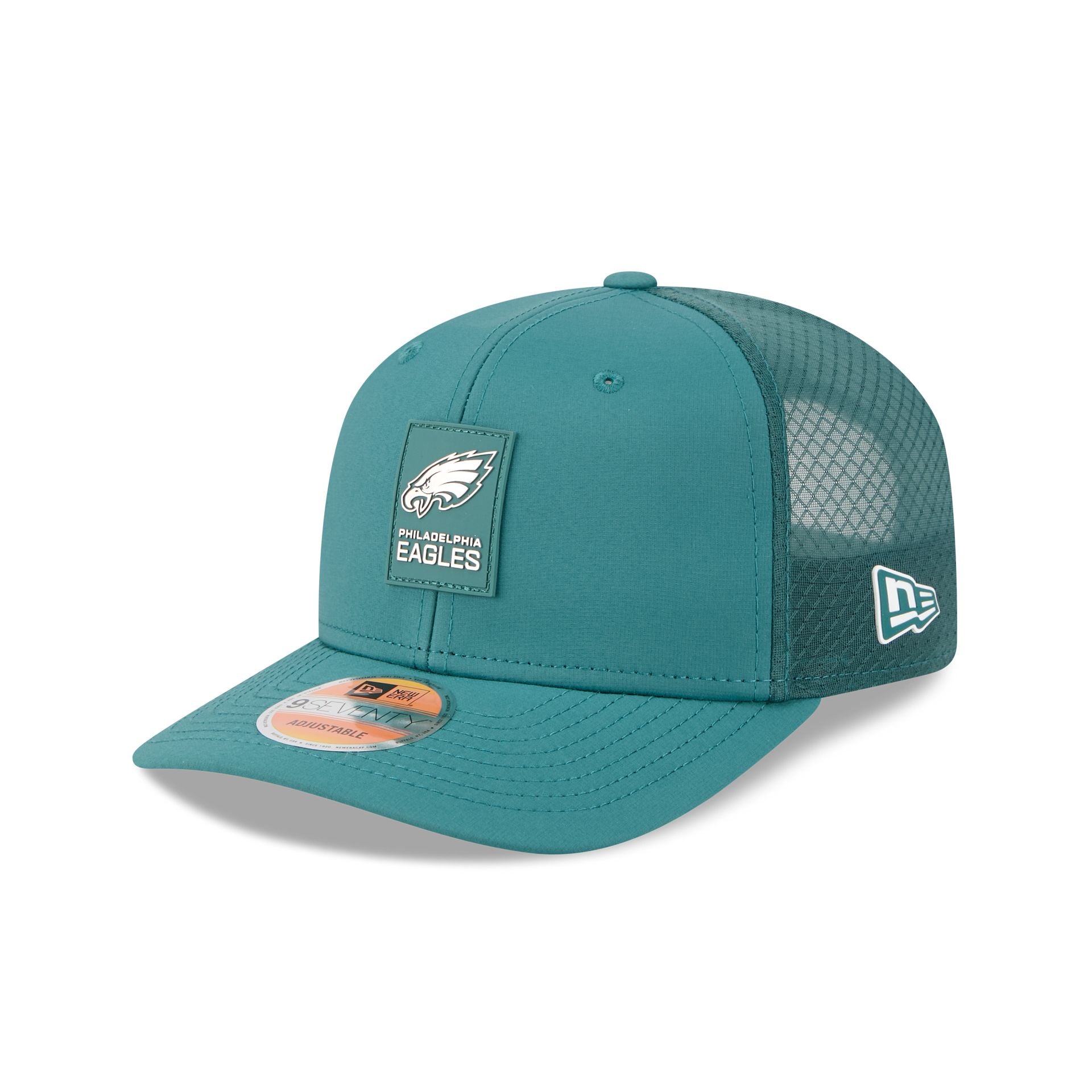 Philadelphia Eagles 2025 Sideline Hot Weather 9Seventy Trucker Hat