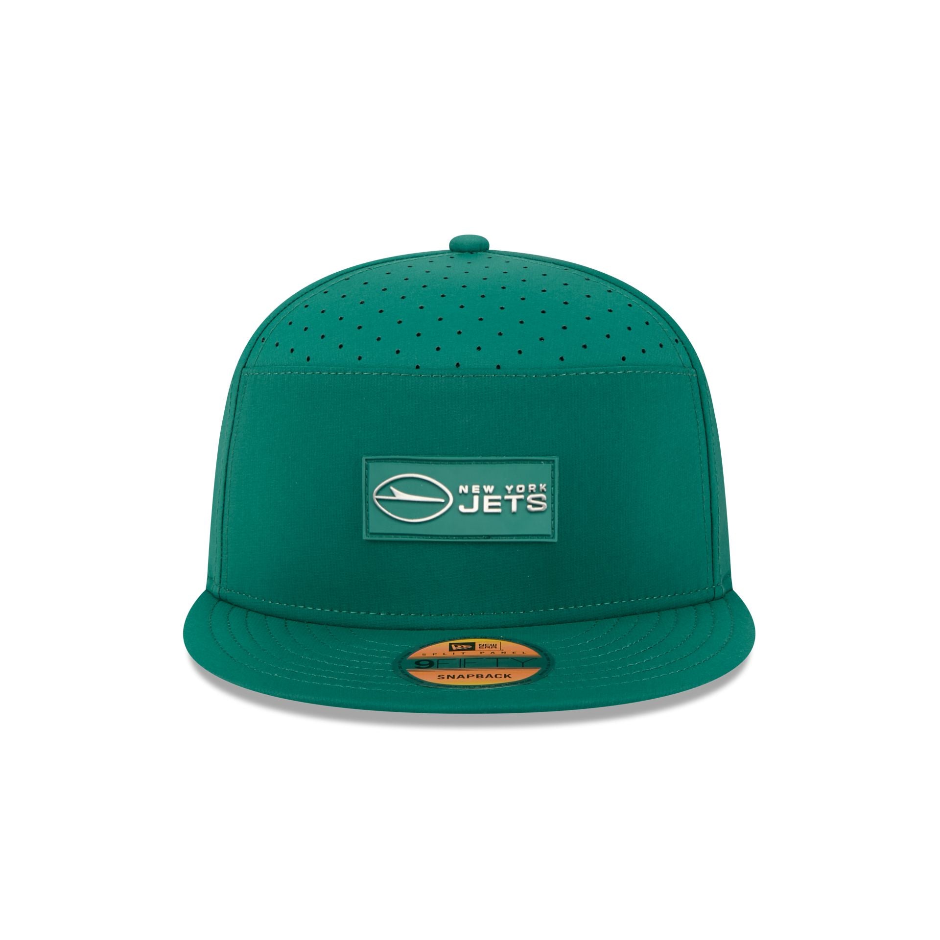 Alternative view of New York Jets 2025 Sideline Hot Weather Split Panel 9Fifty Snapback Hat