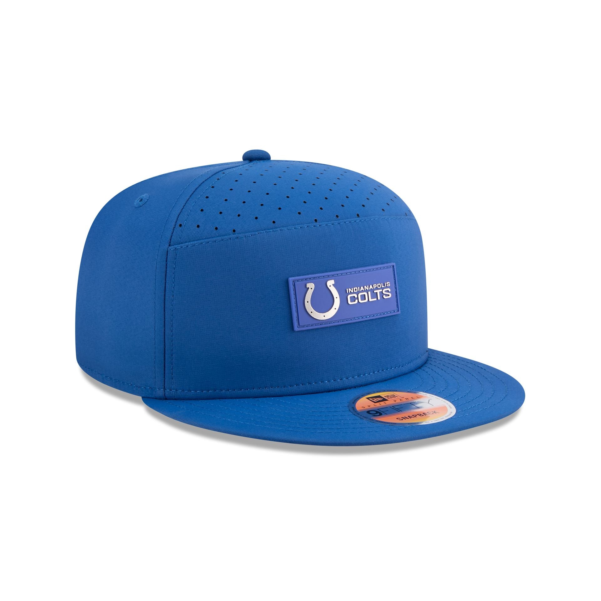 Alternative view of Indianapolis Colts 2025 Sideline Hot Weather Split Panel 9Fifty Snapback Hat