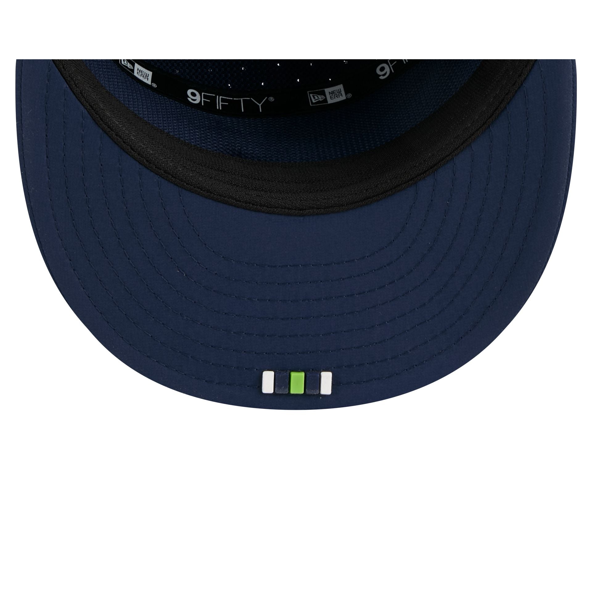 Seattle Seahawks 2025 Sideline Hot Weather Split Panel 9Fifty Snapback Hat - Image 7