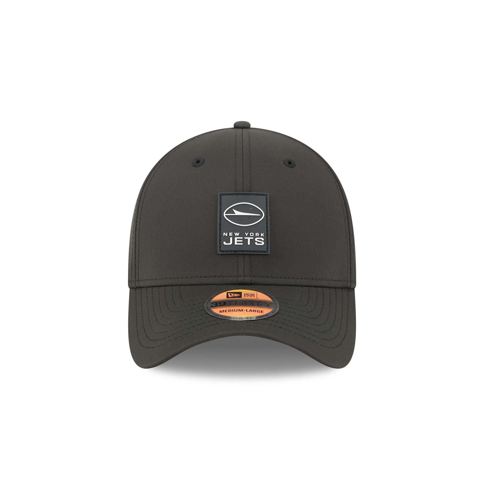 Alternative view of New York Jets 2025 Sideline Hot Weather Black 39Thirty Stretch Fit Hat