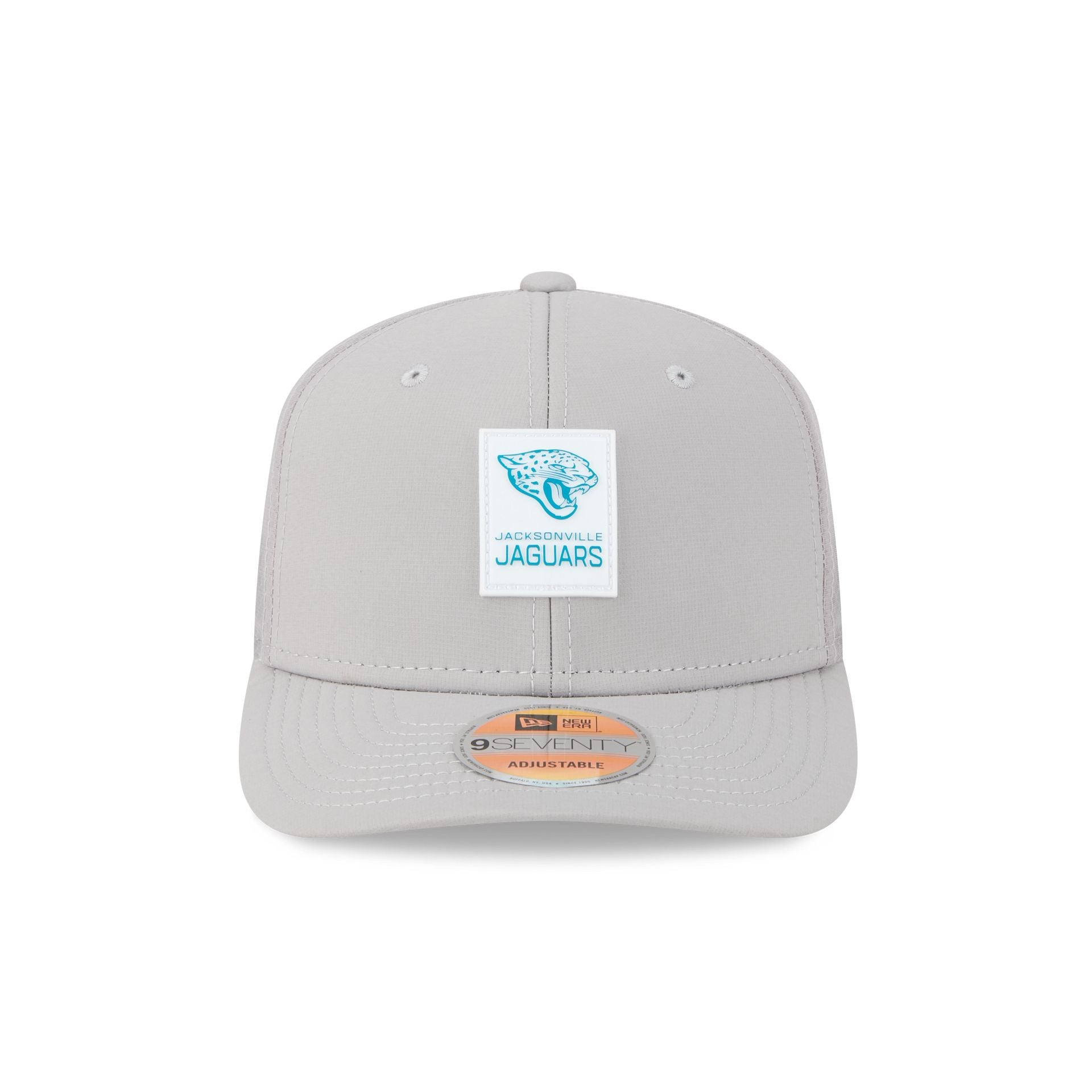 Alternative view of Jacksonville Jaguars 2025 Sideline Hot Weather Gray 9Seventy Trucker Hat