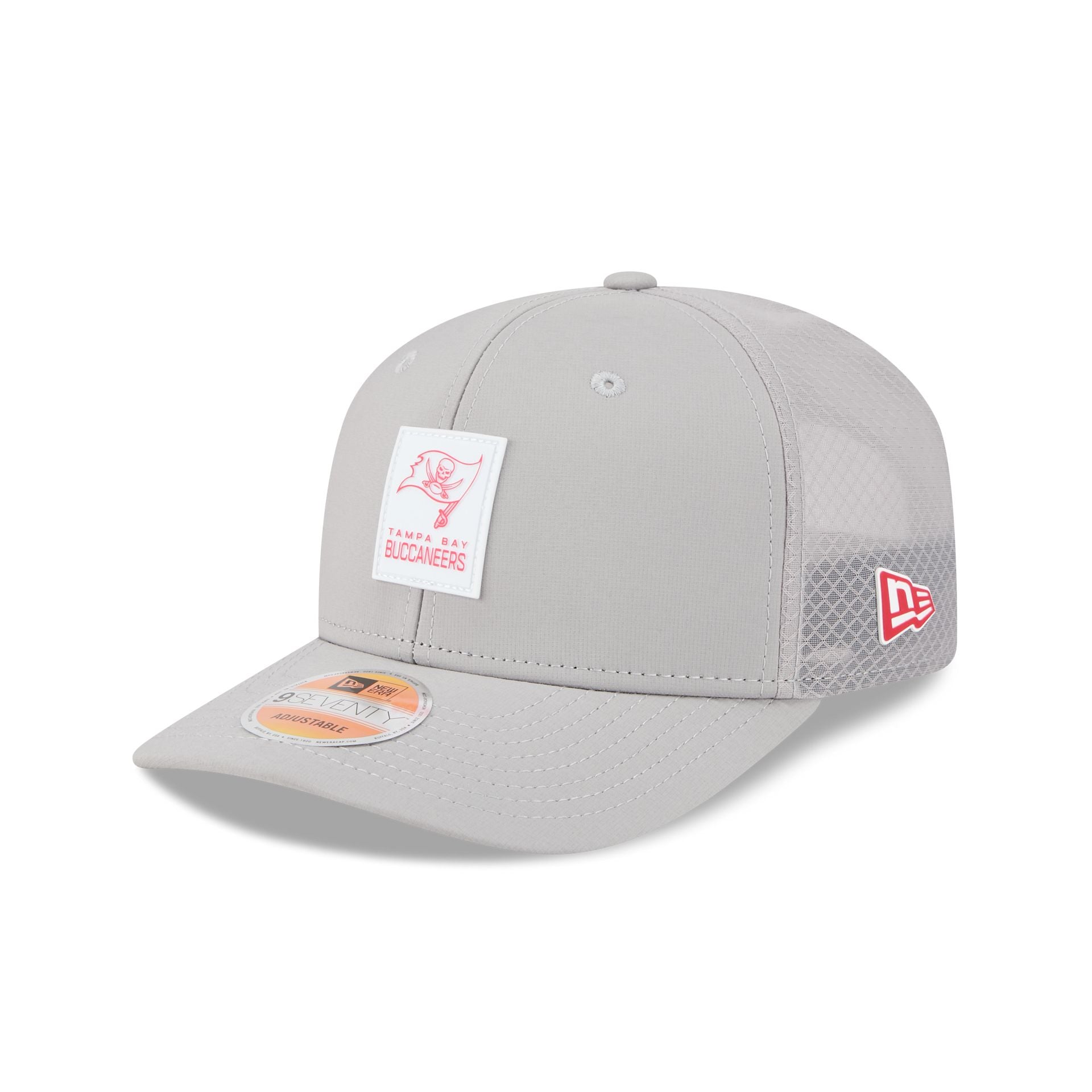 Tampa Bay Buccaneers 2025 Sideline Hot Weather Gray 9Seventy Trucker Hat