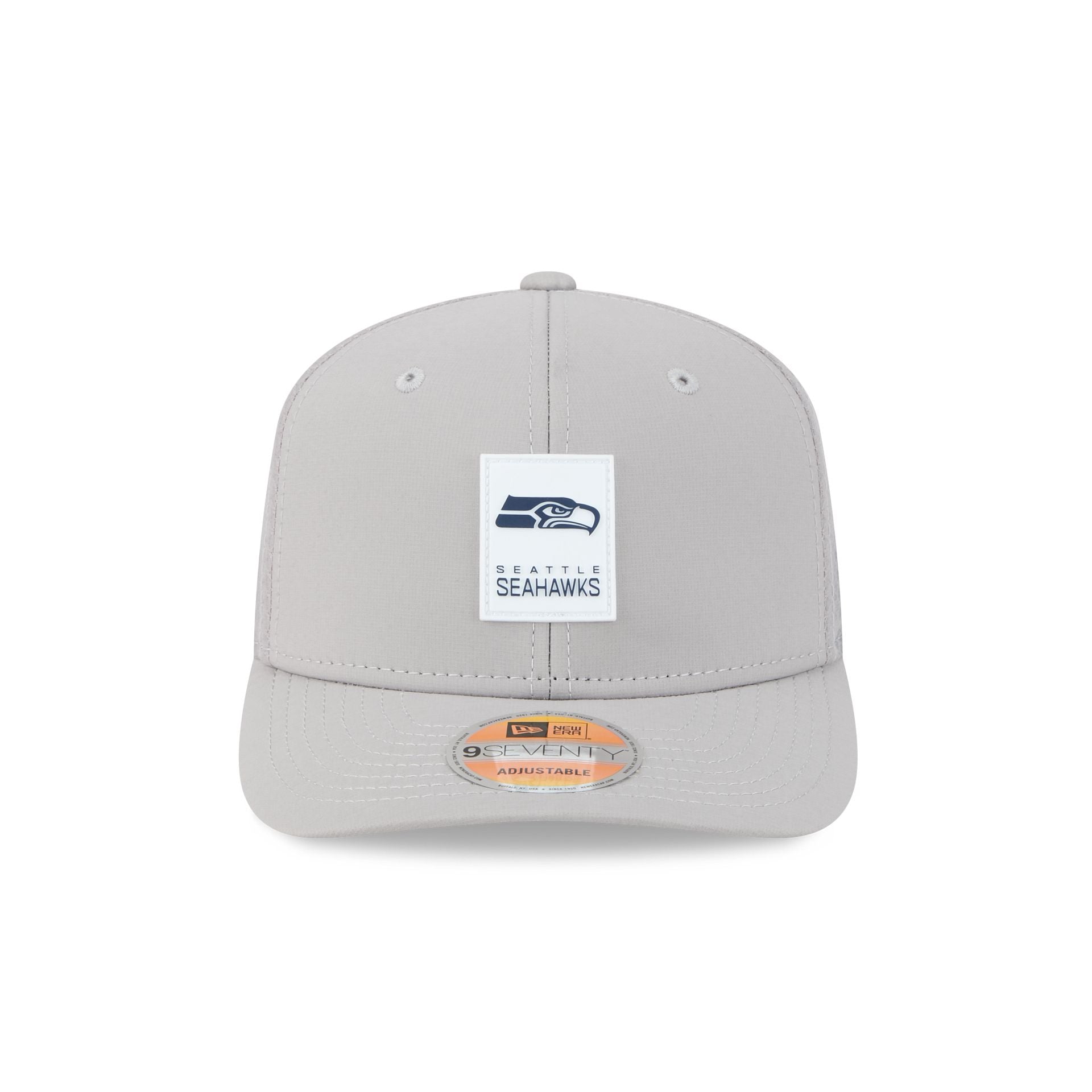 Alternative view of Seattle Seahawks 2025 Sideline Hot Weather Gray 9Seventy Trucker Hat
