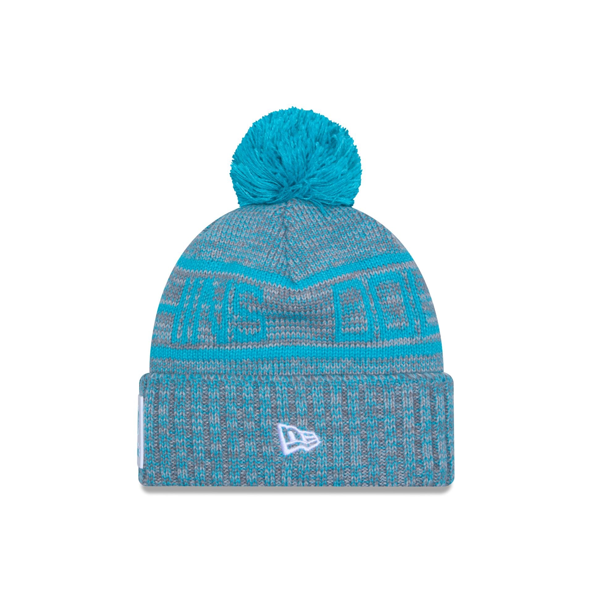 Alternative view of Miami Dolphins 2025 Sideline Cold Weather Gray Pom Knit Hat