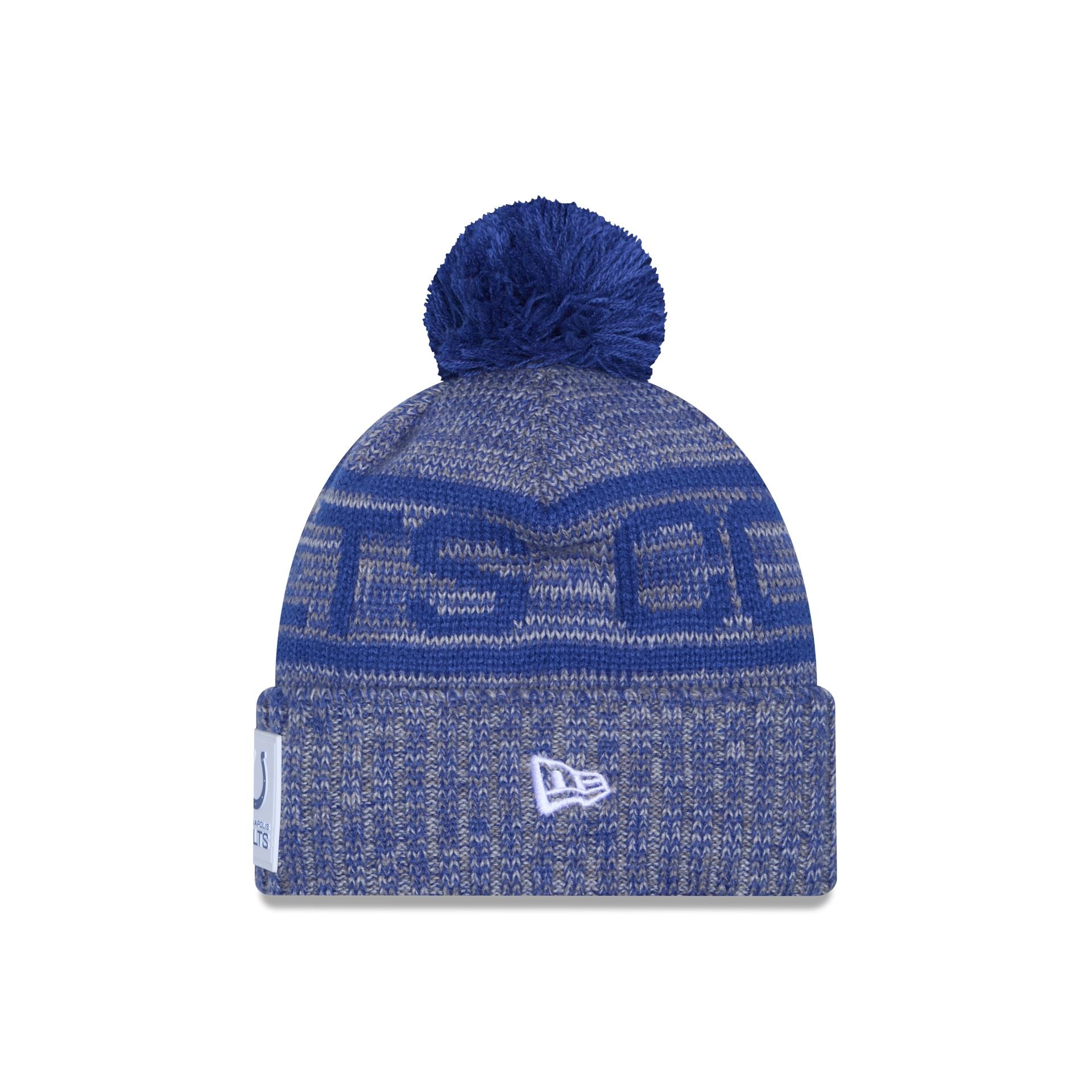 Alternative view of Indianapolis Colts 2025 Sideline Cold Weather Gray Pom Knit Hat