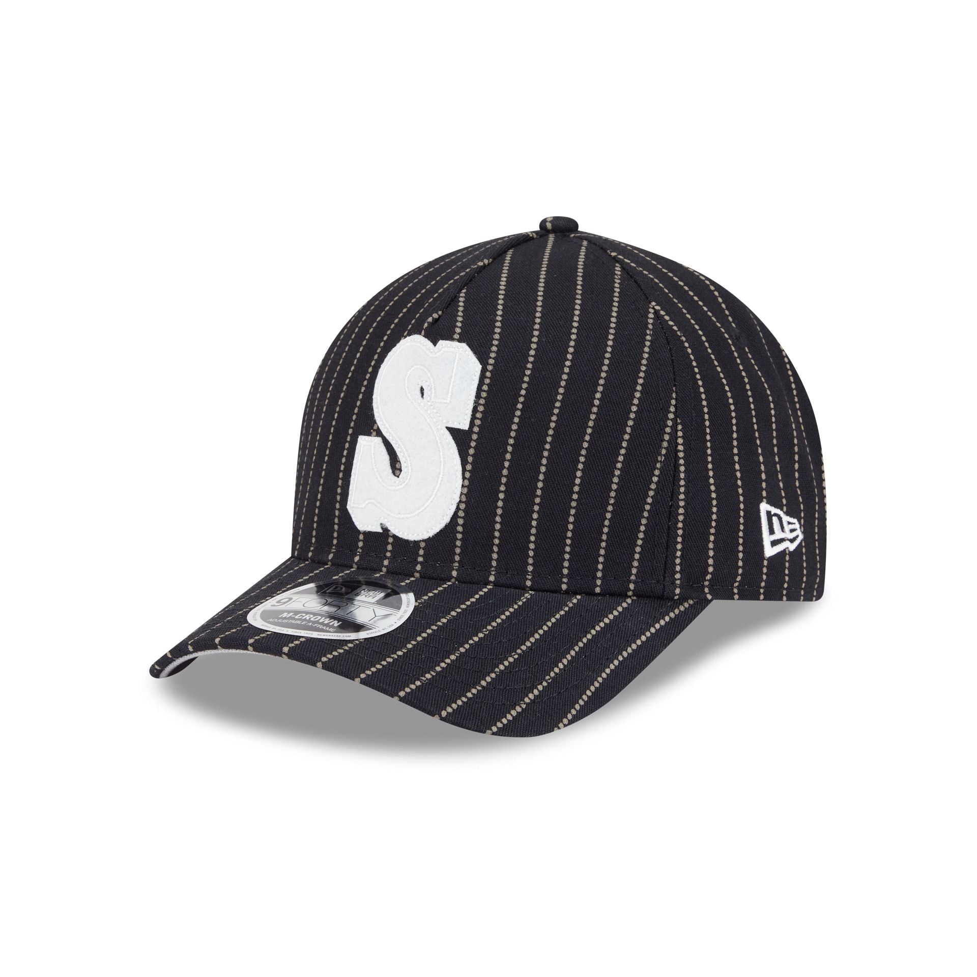 Seattle Mariners Dotted Pinstripe 9Forty M-Crown A-Frame Adjustable Hat