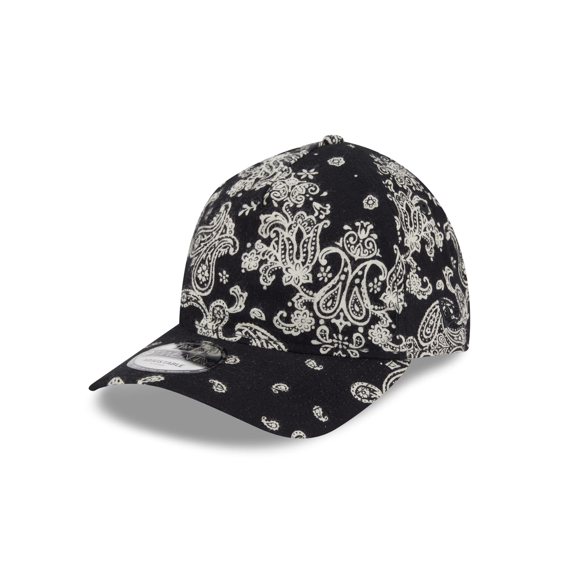 New Era Cap Black Paisley 9Twenty A-Frame Strapback Hat