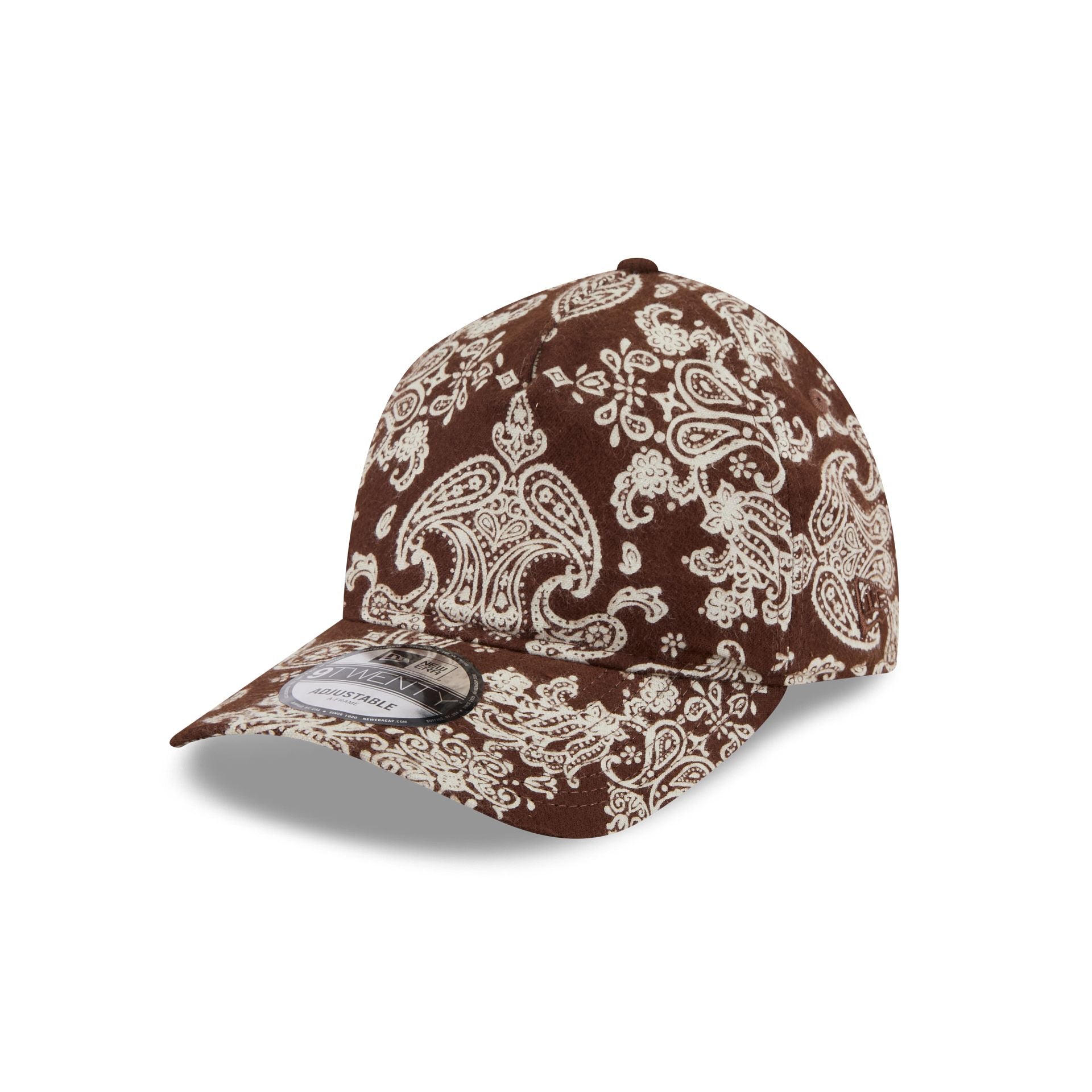 New Era Cap Brown Paisley 9Twenty A-Frame Strapback Hat