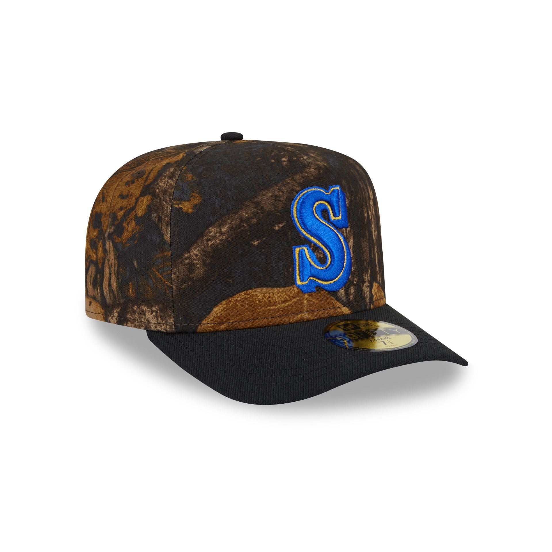 Seattle Mariners Ripstop Camo 59Fifty A-Frame Fitted Hat - Image 3