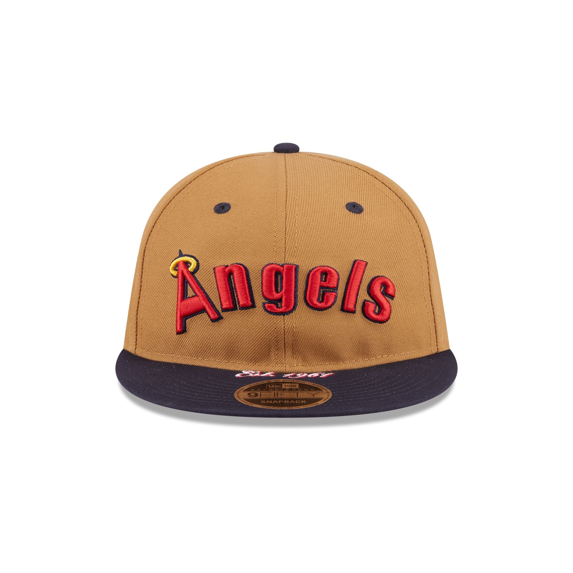 Alternative view of Los Angeles Angels Wheat Retro Crown 9Fifty Snapback Hat