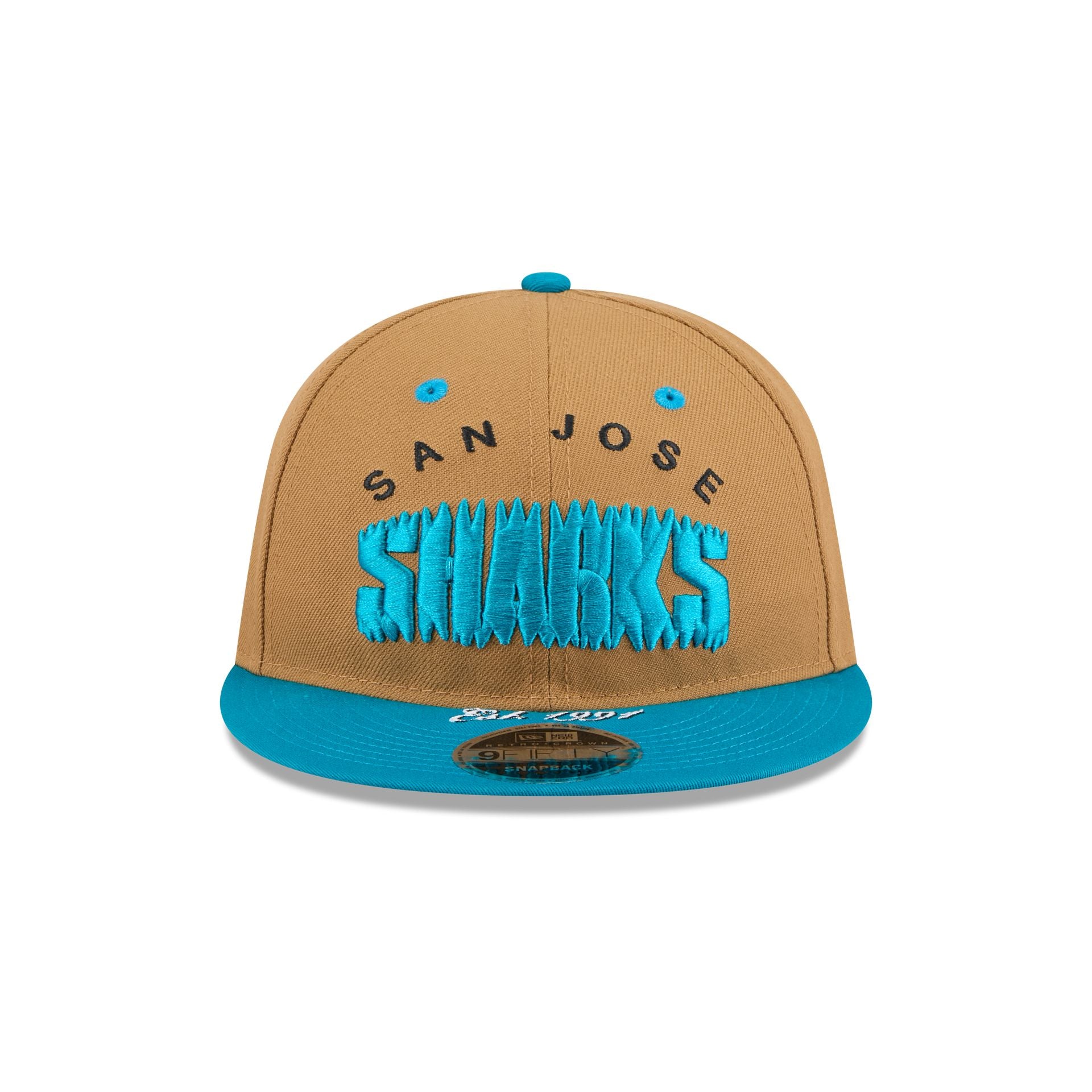 Alternative view of San Jose Sharks Wheat Retro Crown 9Fifty Snapback Hat
