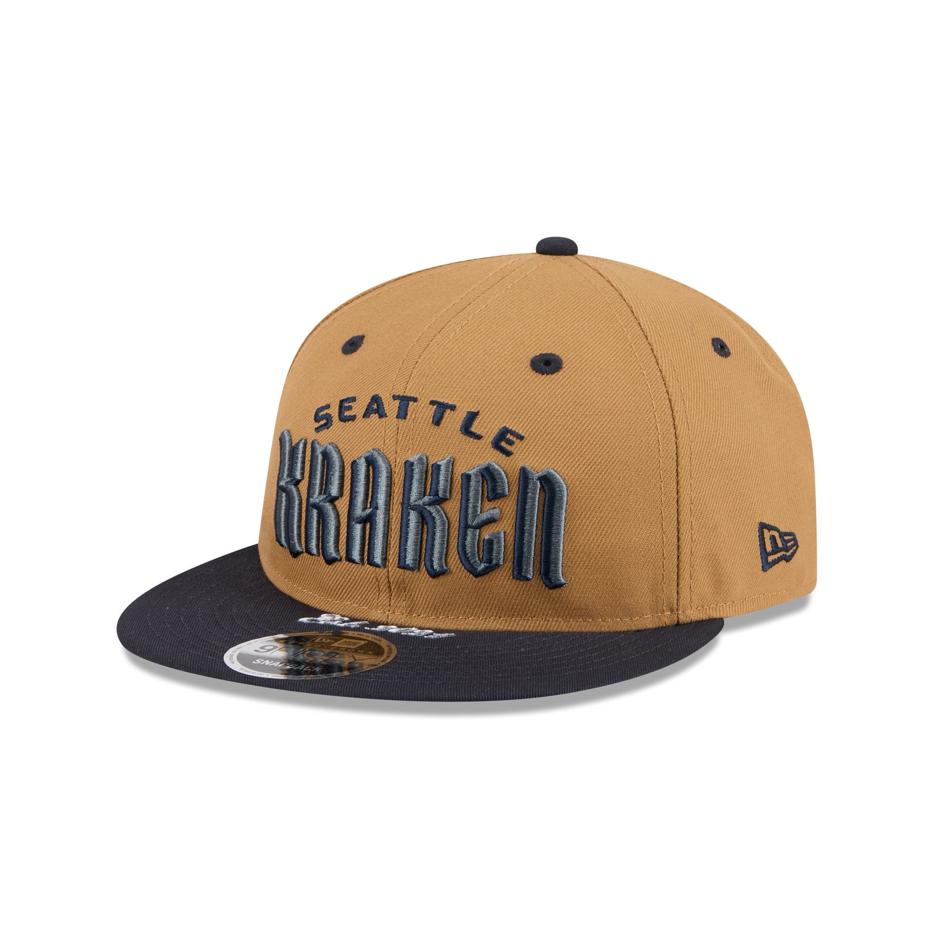 Seattle Kraken Wheat Retro Crown 9Fifty Snapback Hat
