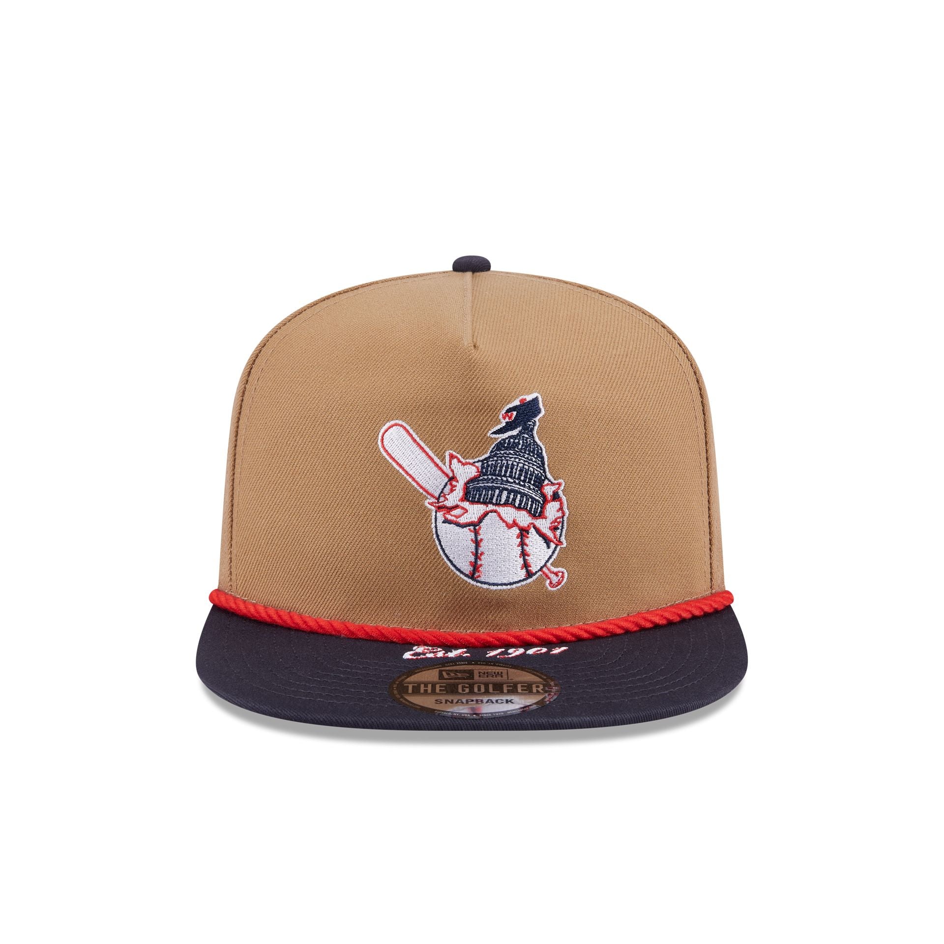 Alternative view of Washington Senators Khaki Rope Golfer Hat