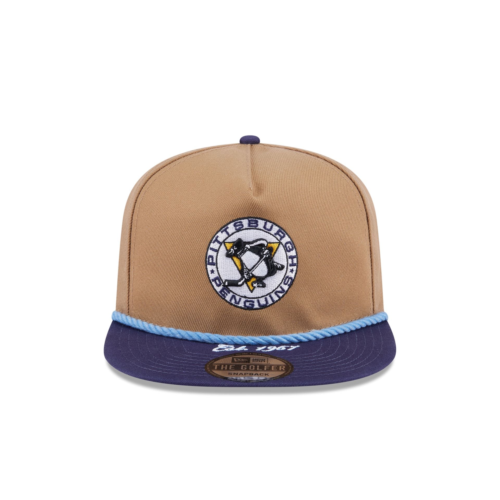Alternative view of Pittsburgh Penguins Khaki Rope Golfer Hat