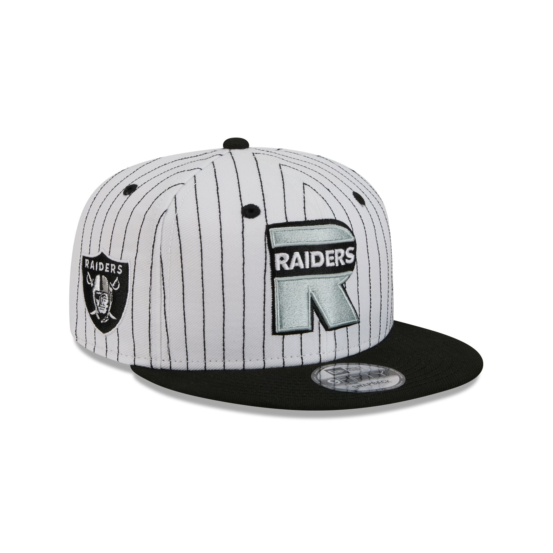 Las Vegas Raiders Deceptor Pinstripe 9Fifty Snapback Hat