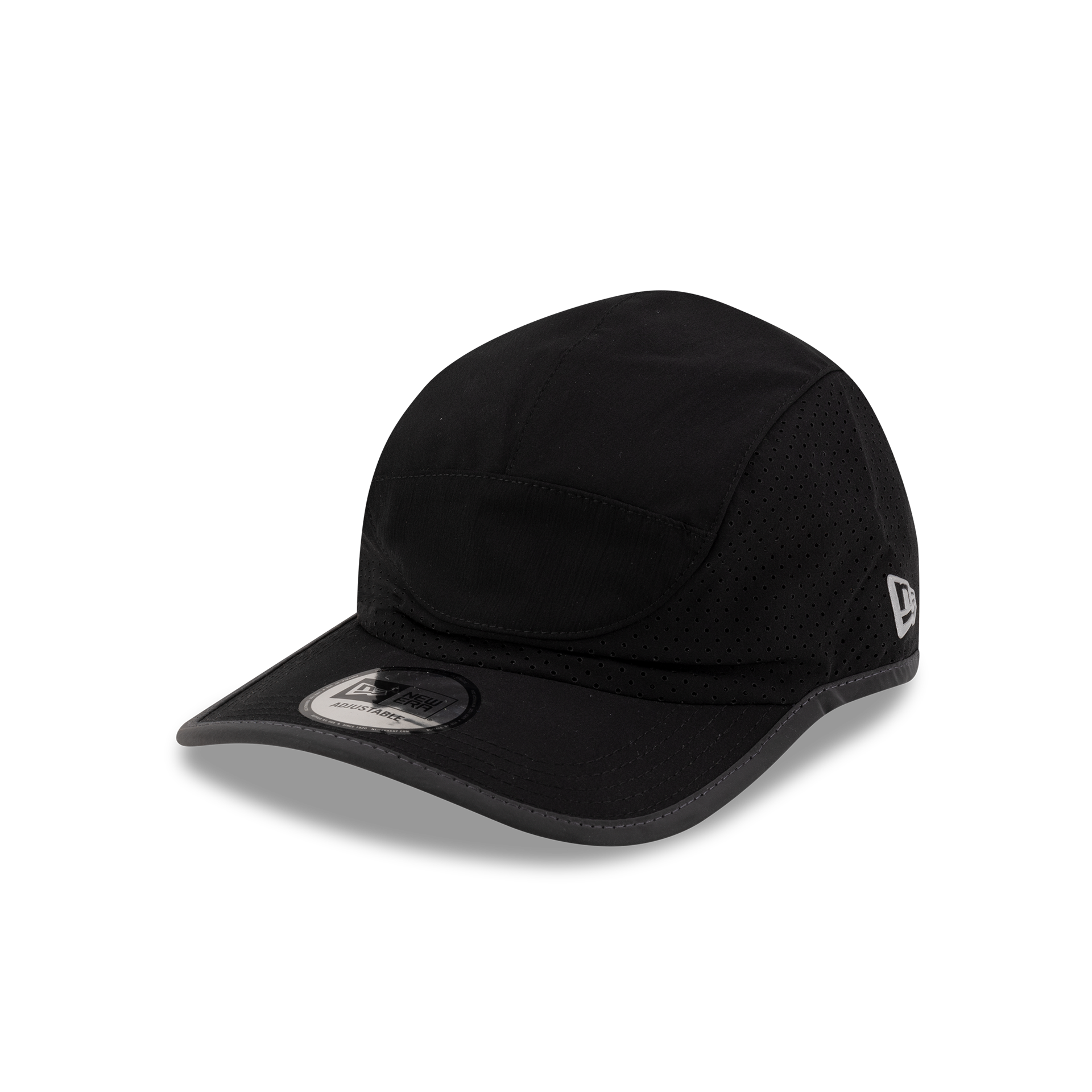 New Era Branded Train Performance Black Runner Hat
