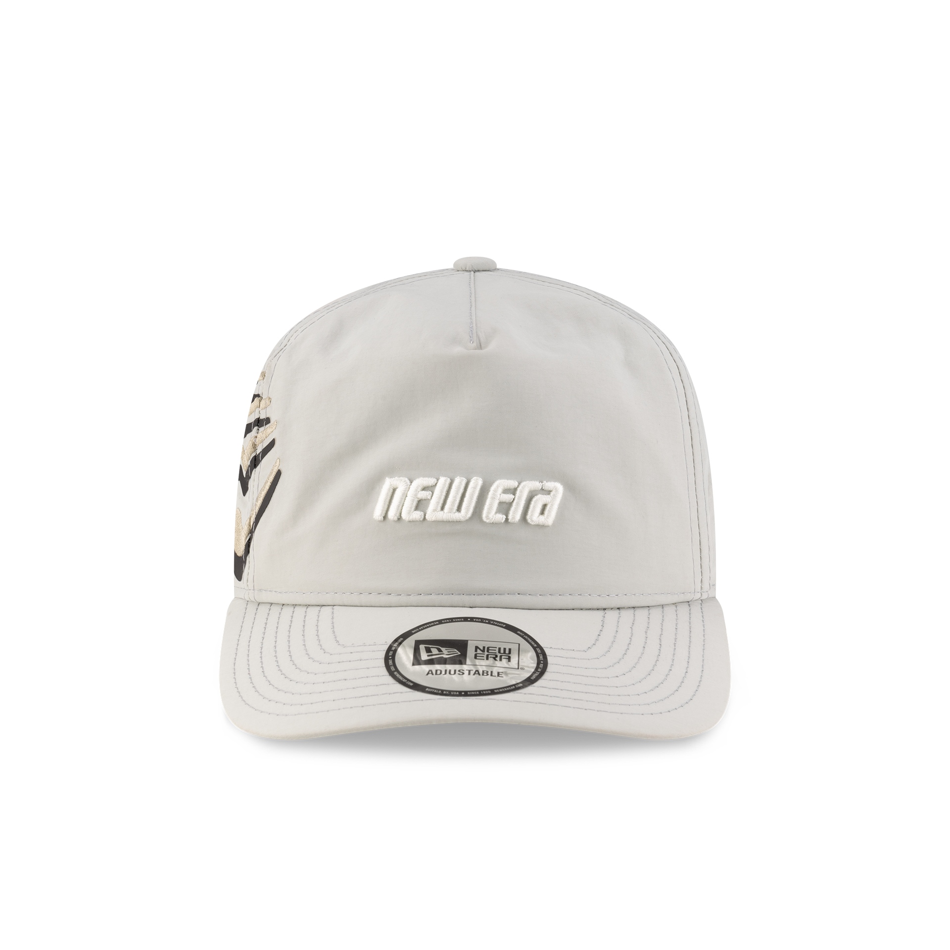 Alternative view of New Era Branded Raised Flag Mirage Gray Golfer Hat