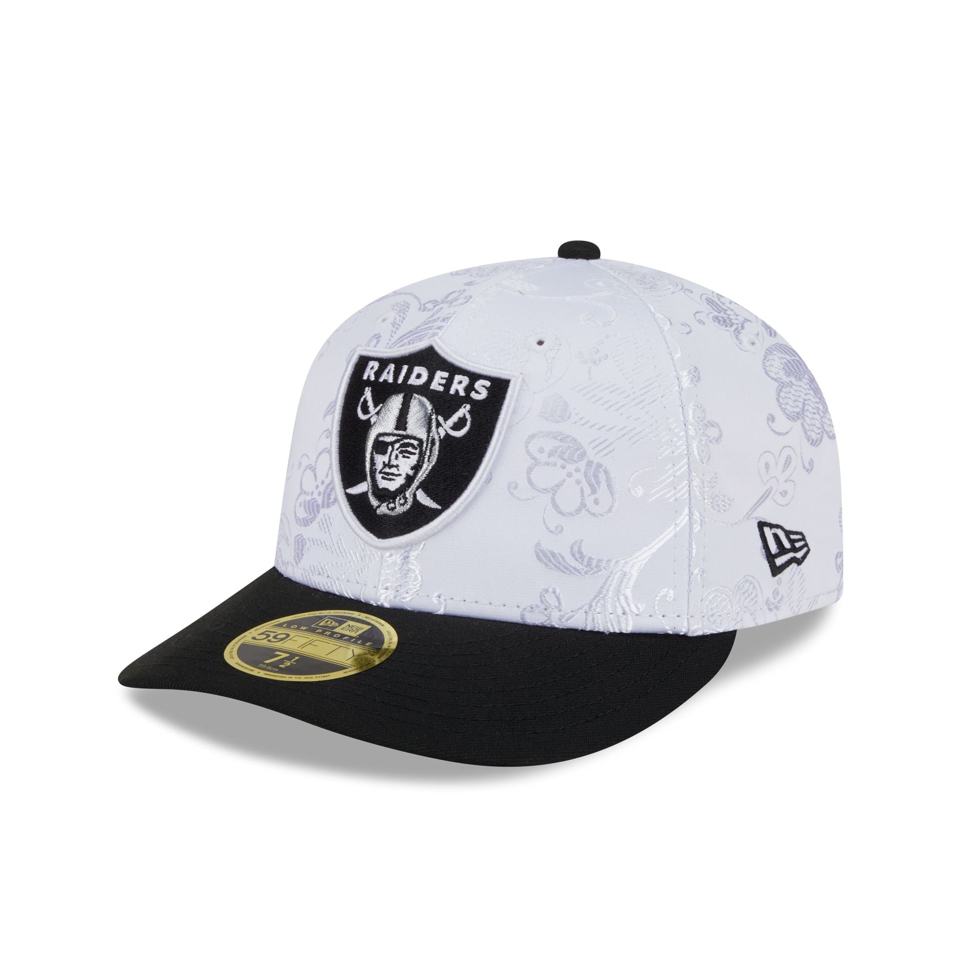 Las Vegas Raiders Floral Shine Low Profile 59Fifty Fitted Hat