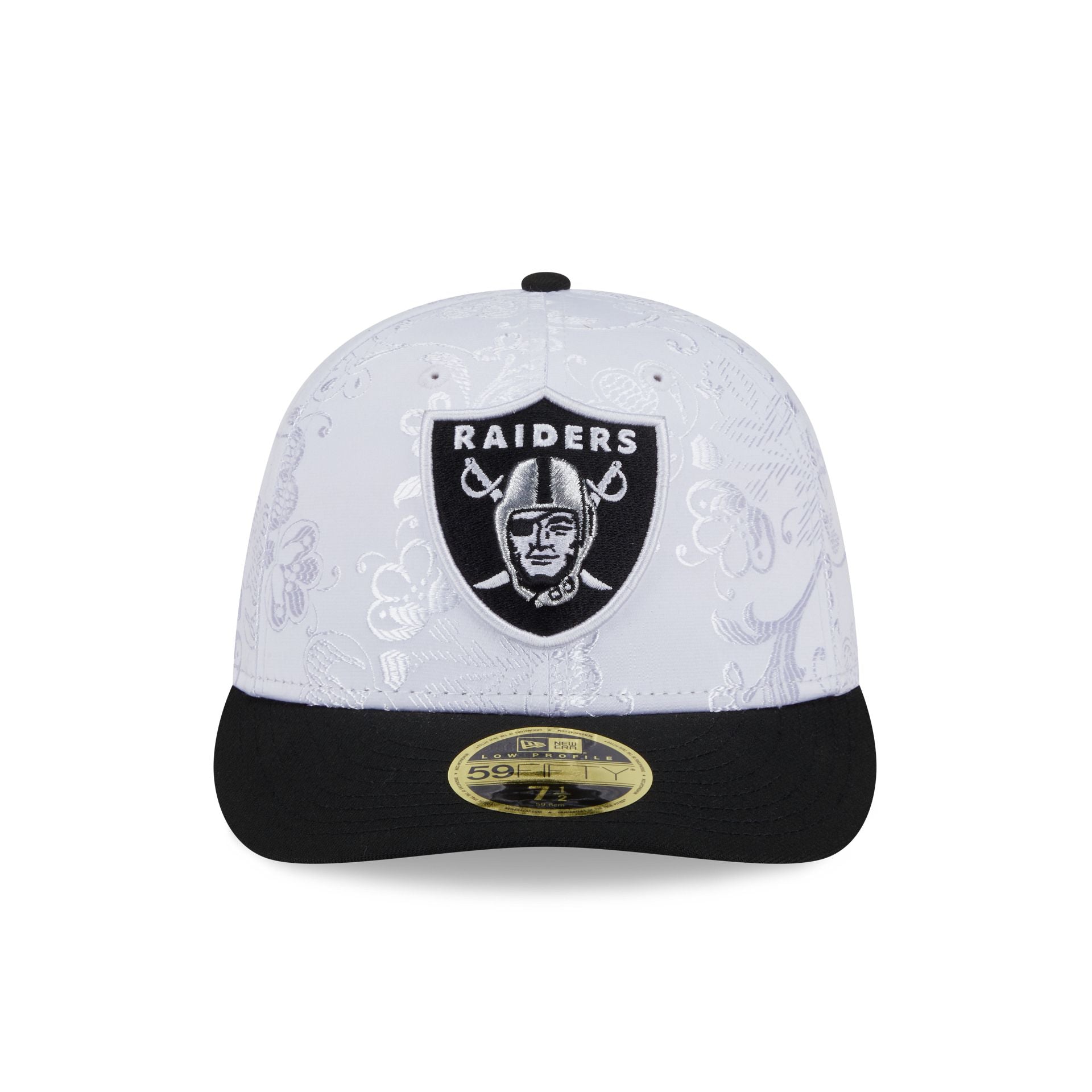 Alternative view of Las Vegas Raiders Floral Shine Low Profile 59Fifty Fitted Hat